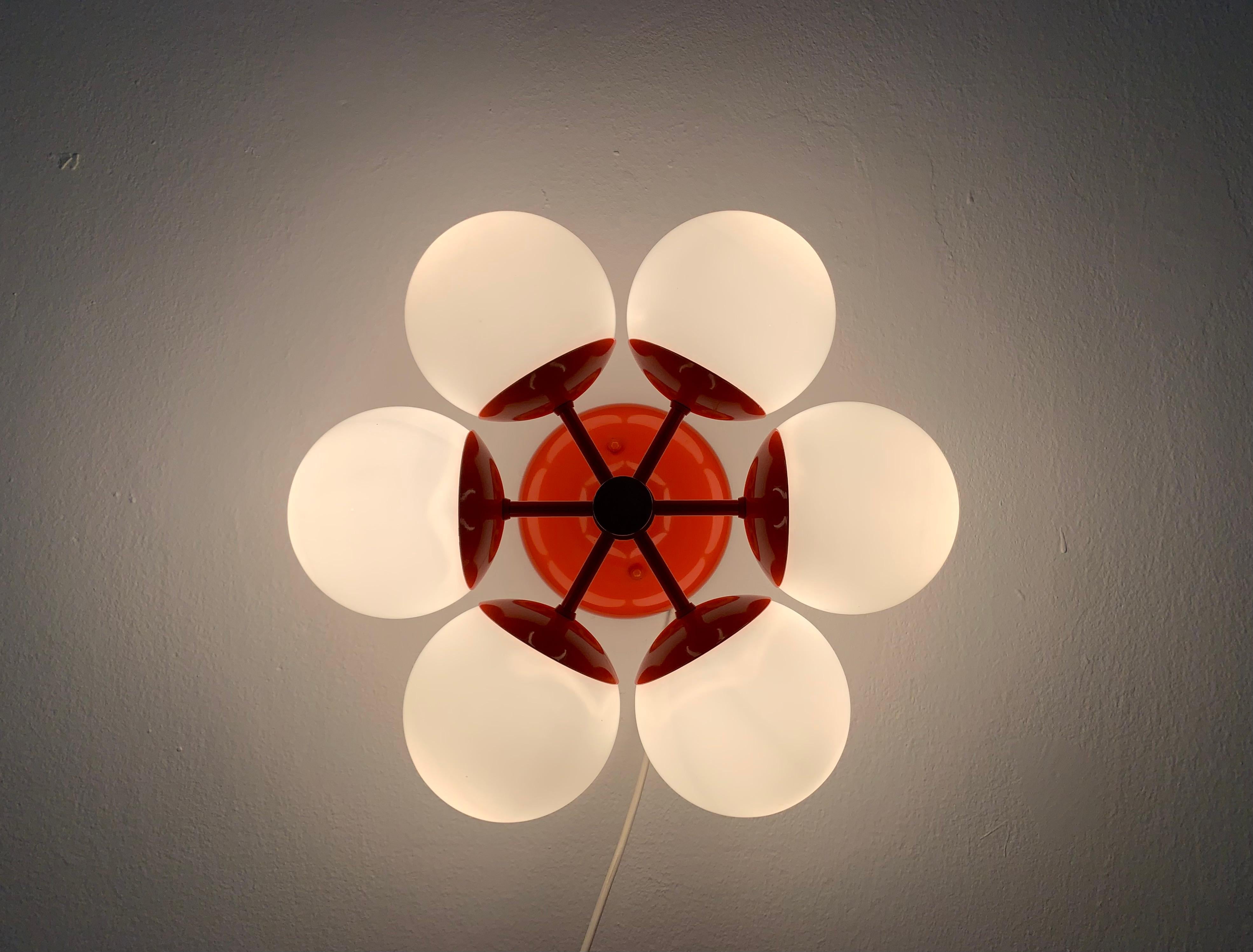 Opaline Glass Ceiling Lamp from Kaiser Leuchten