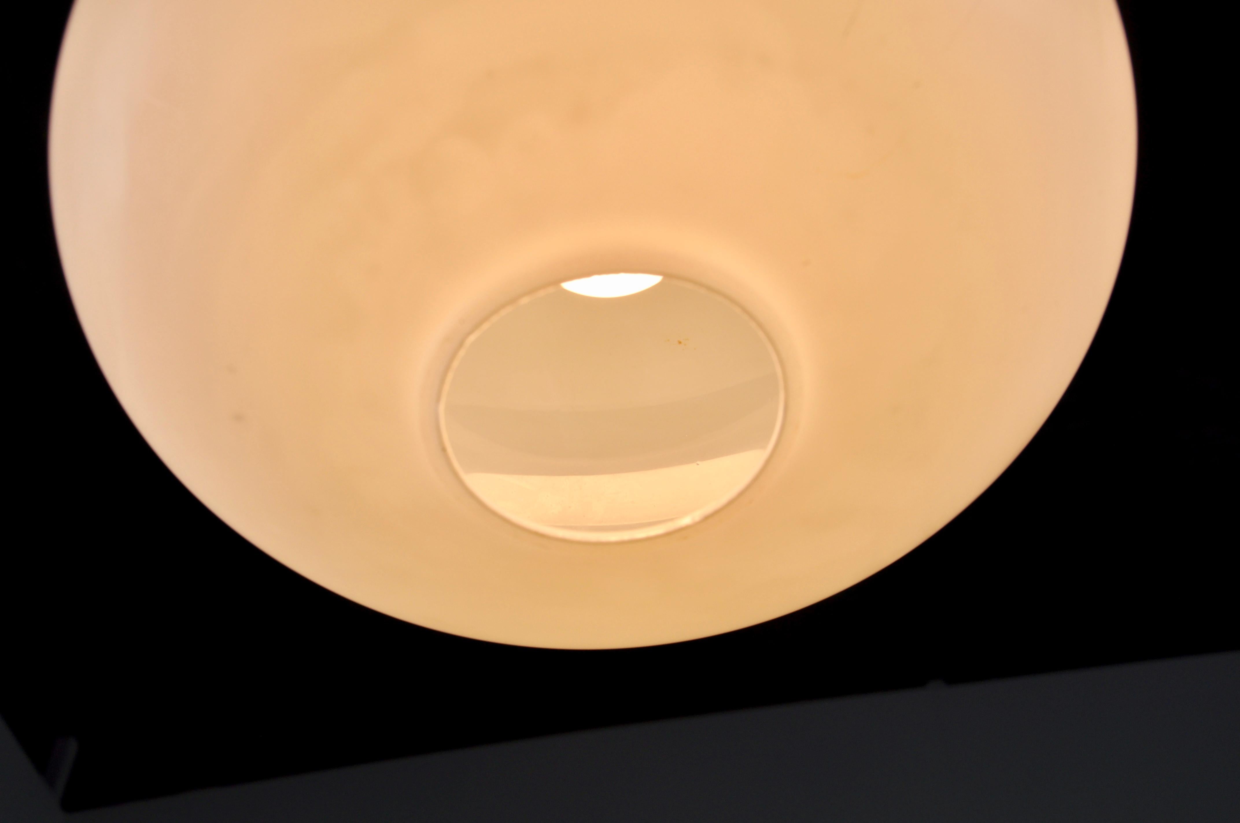 Opaline Glass Ceiling Lamp from Philips, 1960s