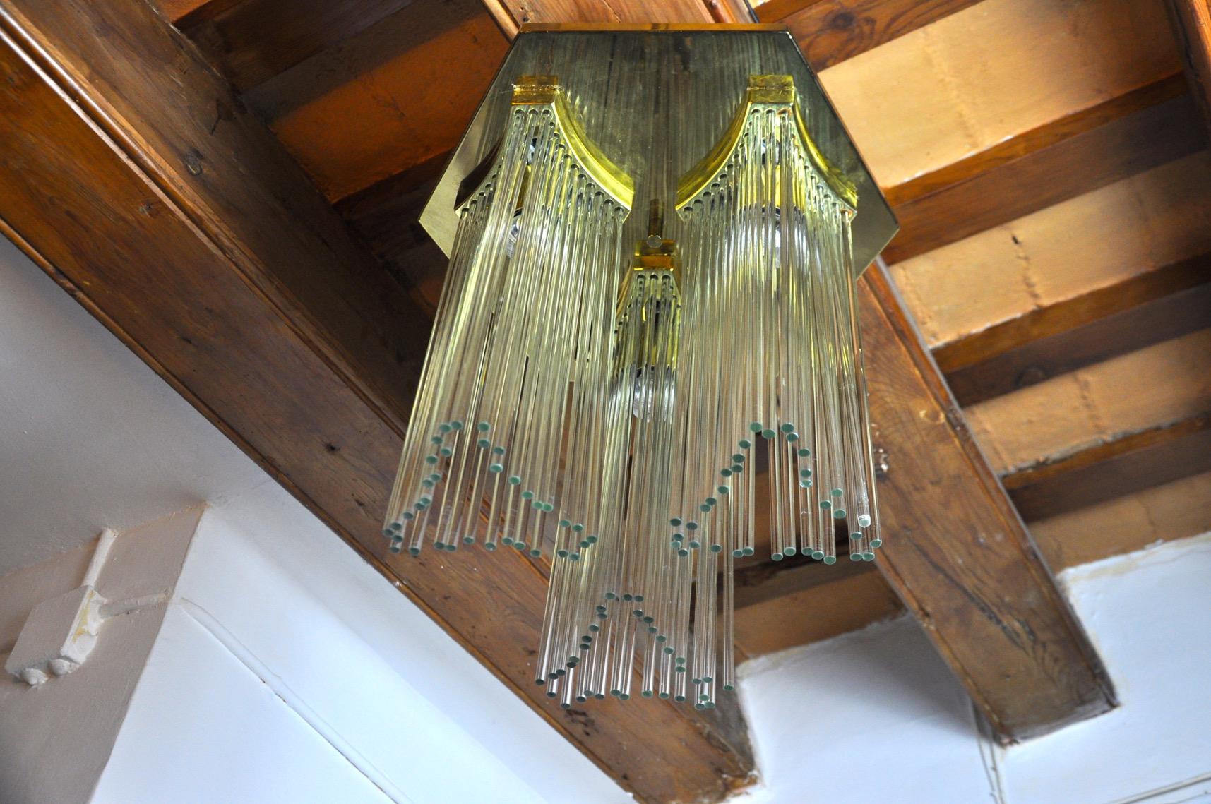 Ceiling Lamp from the Sciolari House Italy 1970 In Good Condition For Sale In BARCELONA, ES