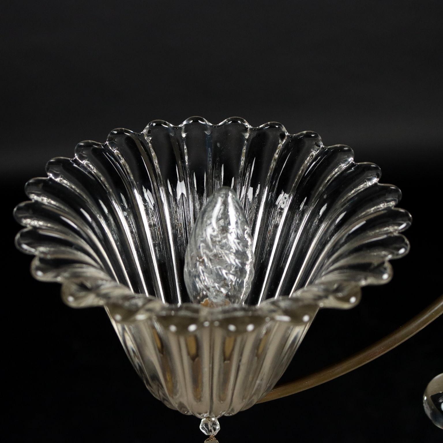 Ceiling Lamp Glass Italy, 1940s For Sale 2
