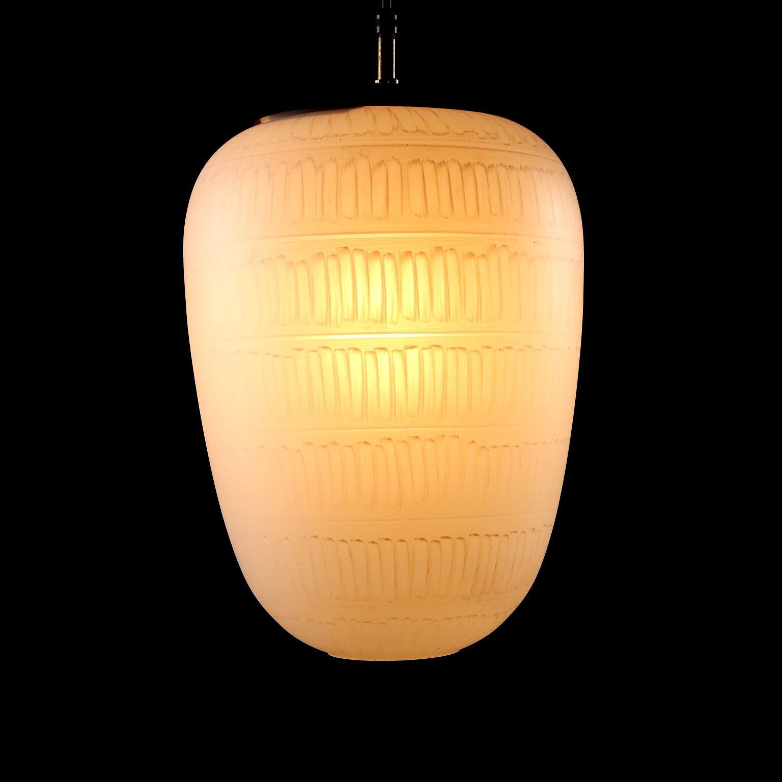 Mid-Century Modern Ceiling Lamp Glass, Italy, 1960s For Sale