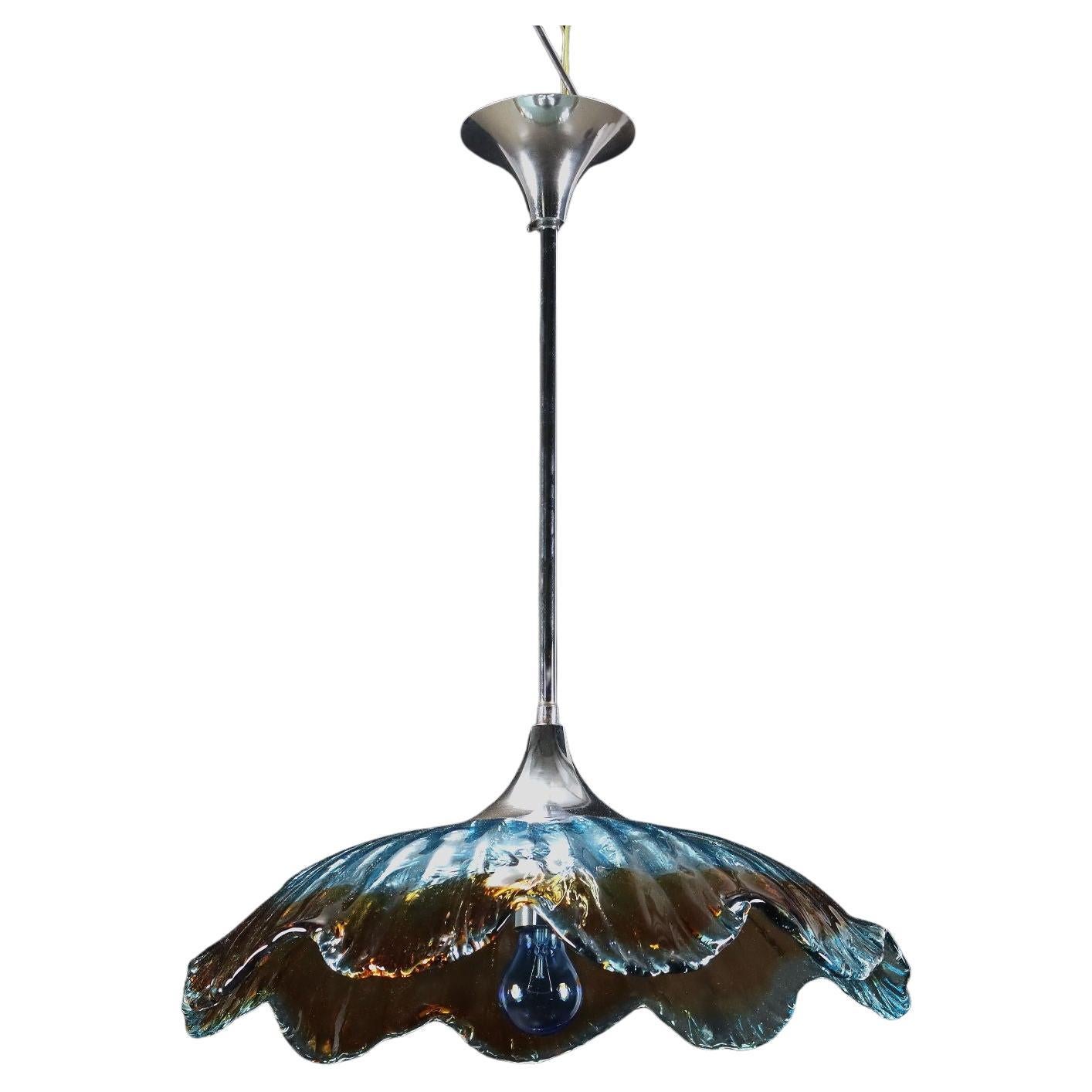 Ceiling Lamp Glass Italy 1970s For Sale