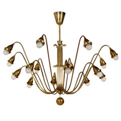 Ceiling Lamp Guglielmo Ulrich Style Vintage, Italy, 1950s