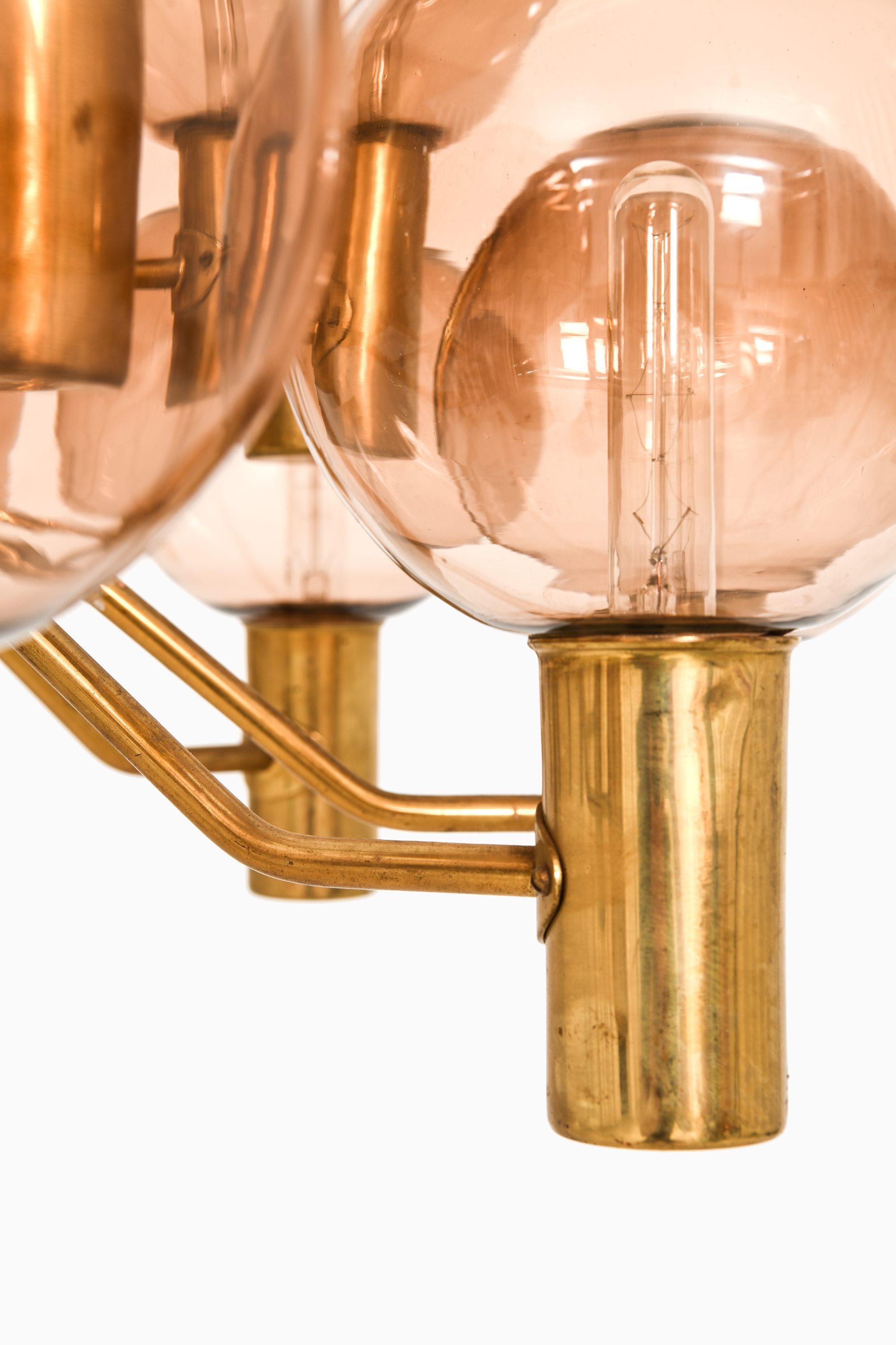 Ottone Ceiling Lamp in Brass and Glass by Hans-Agne Jakobsson, 1950's in vendita