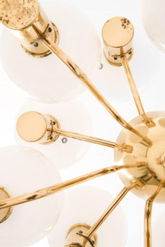 Ceiling Lamp in Brass and Glass by Hans-Agne Jakobsson, 1960's