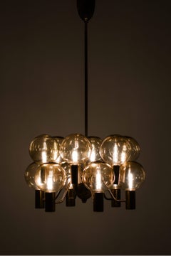 Ceiling Lamp in Brass and Glass by Hans-Agne Jakobsson, 1960's