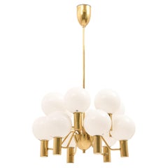 Ceiling Lamp in Brass and Glass by Hans-Agne Jakobsson, 1960's