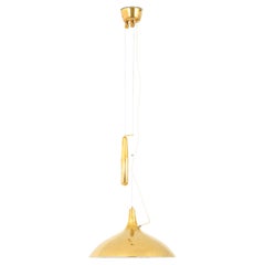 Ceiling Lamp in Brass and Glass by Paavo Tynell, 1950's