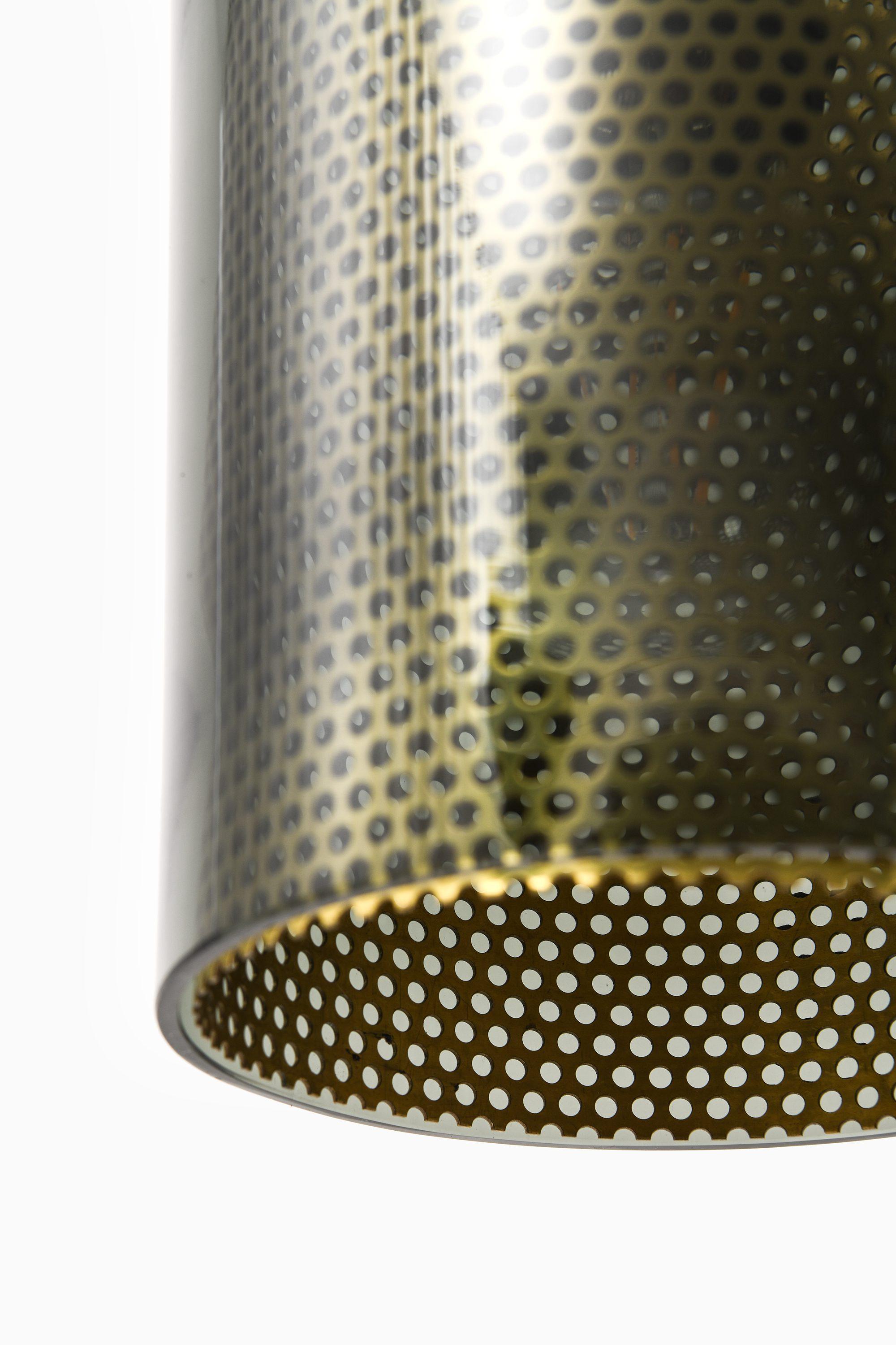 Ottone Lampada da soffitto in ottone e vetro originale di Hans-Agne Jakobsson, anni '50 in vendita