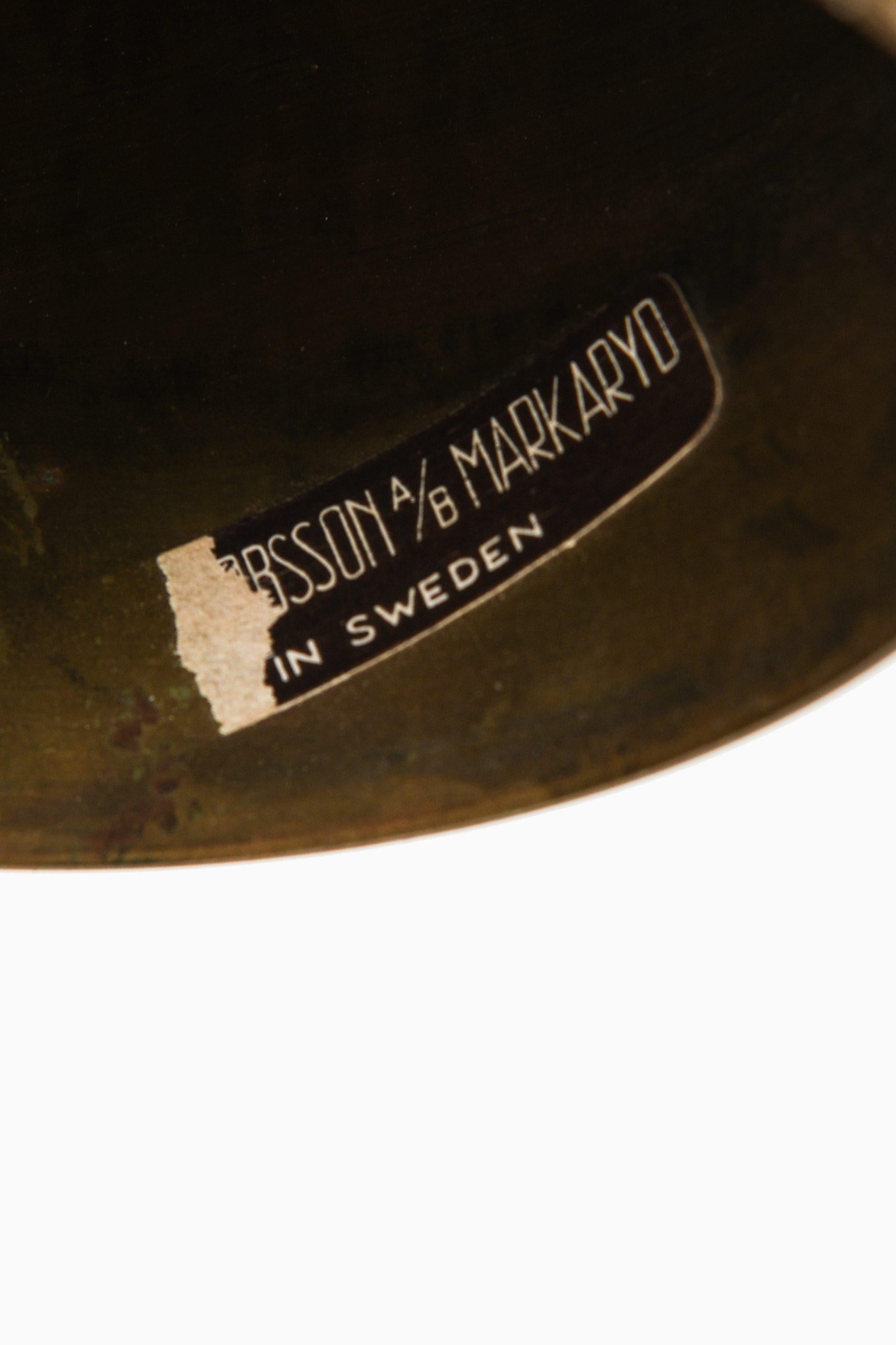 Lampada da soffitto in ottone e vetro originale di Hans-Agne Jakobsson, anni '50 in vendita 1
