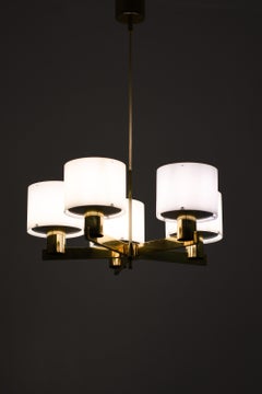 Ceiling Lamp in Brass and Plexiglass by Hans-Agne Jakobsson, 1960's