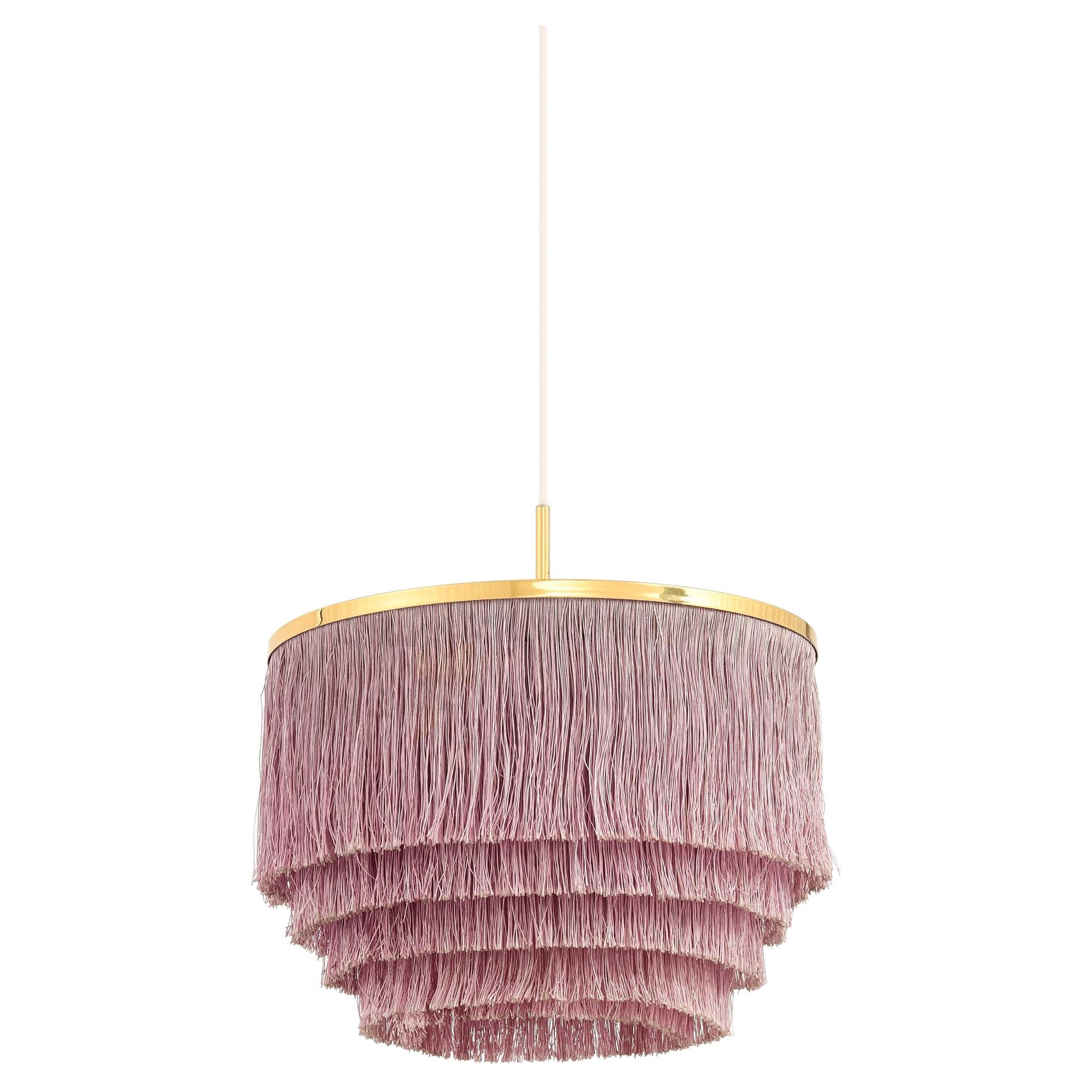 Ceiling Lamp in Brass and Silk Fringes by Hans-Agne Jakobsson, 1960's