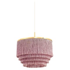 Ceiling Lamp in Brass and Silk Fringes by Hans-Agne Jakobsson, 1960's