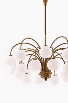 Lampada da soffitto in ottone di Fog & Mørup, anni '40
