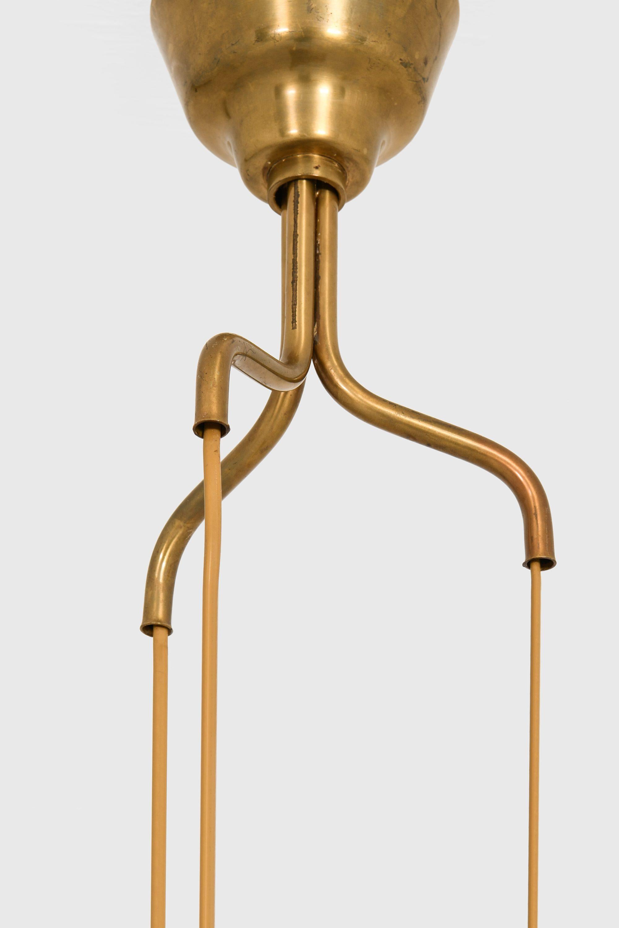 Ceiling Lamp in Brass by Hans Bergström, 1940's For Sale 1