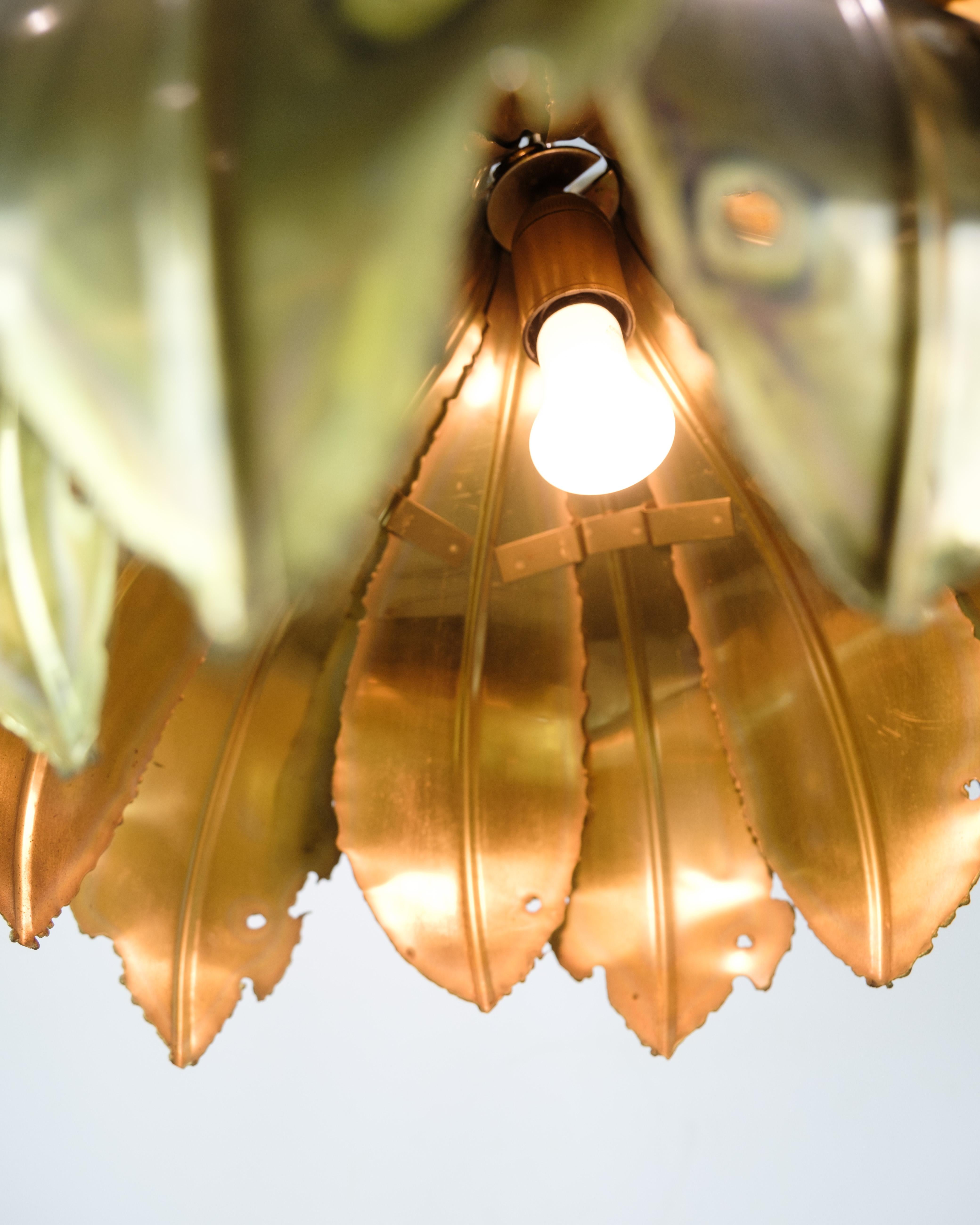 Danish Ceiling Lamp Made In Brass By Sven Aage Holm Sørensen From 1960s For Sale
