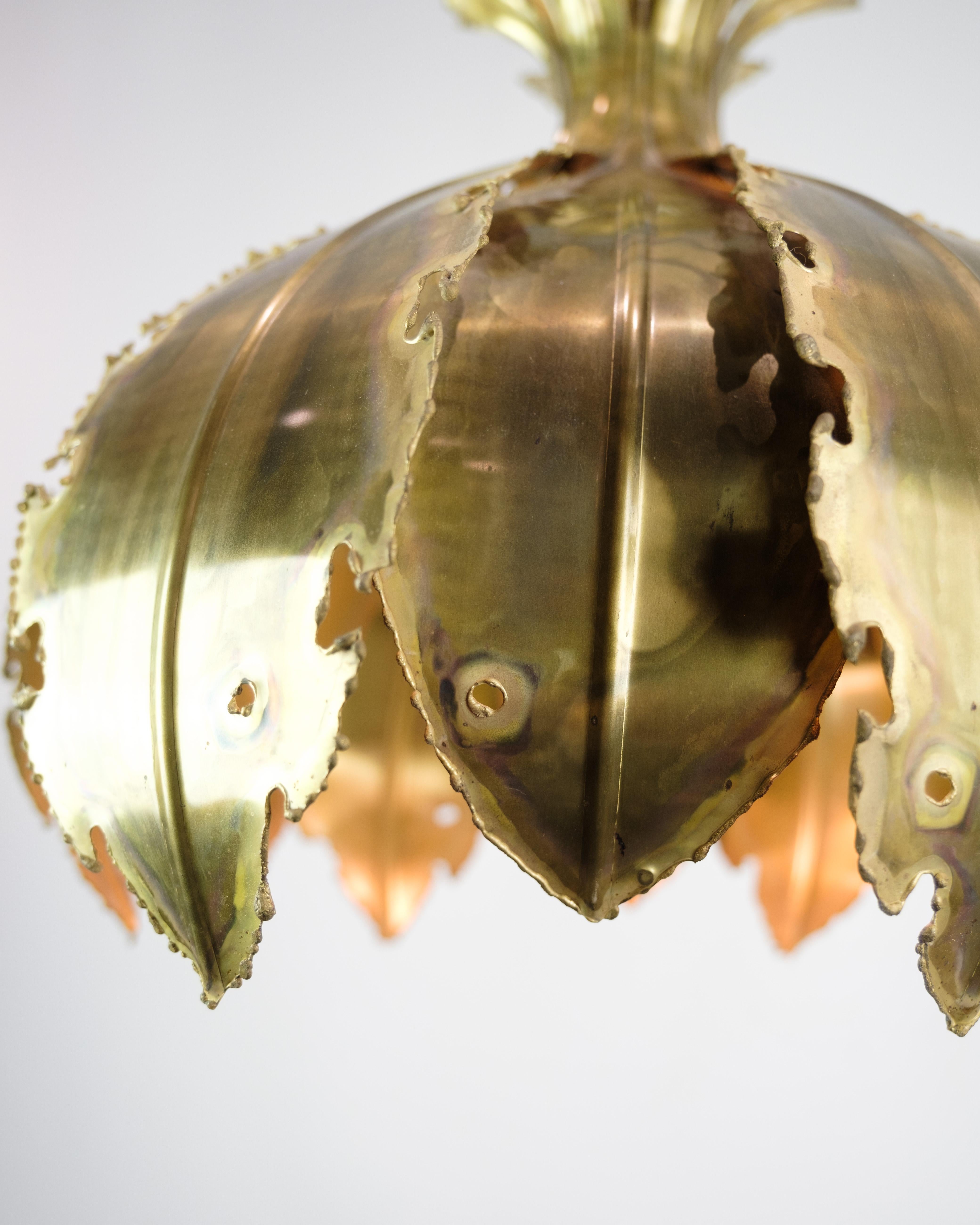Ceiling Lamp Made In Brass By Sven Aage Holm Sørensen From 1960s For Sale 1