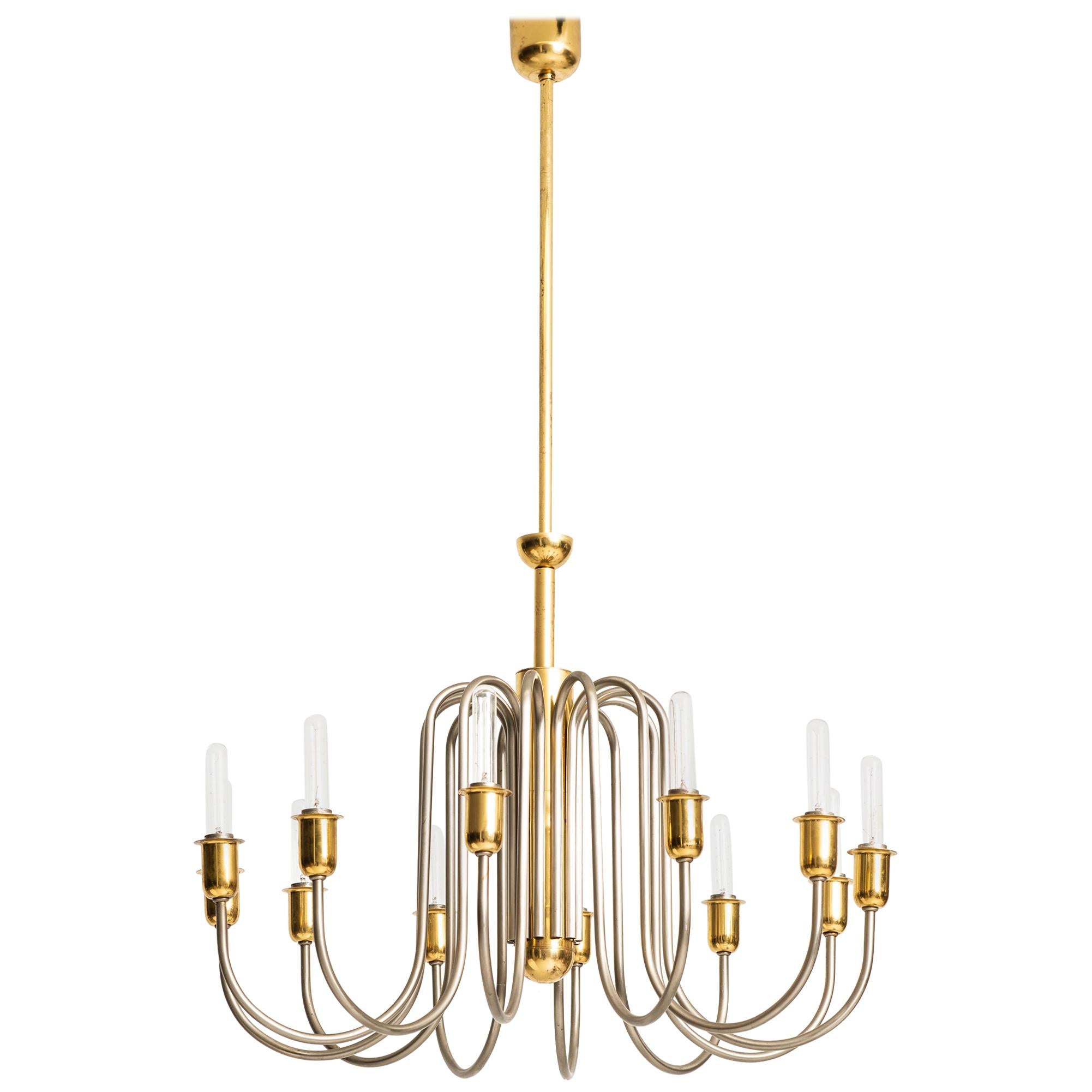 Large Ceiling Lamp in Brass For Sale at 1stDibs
