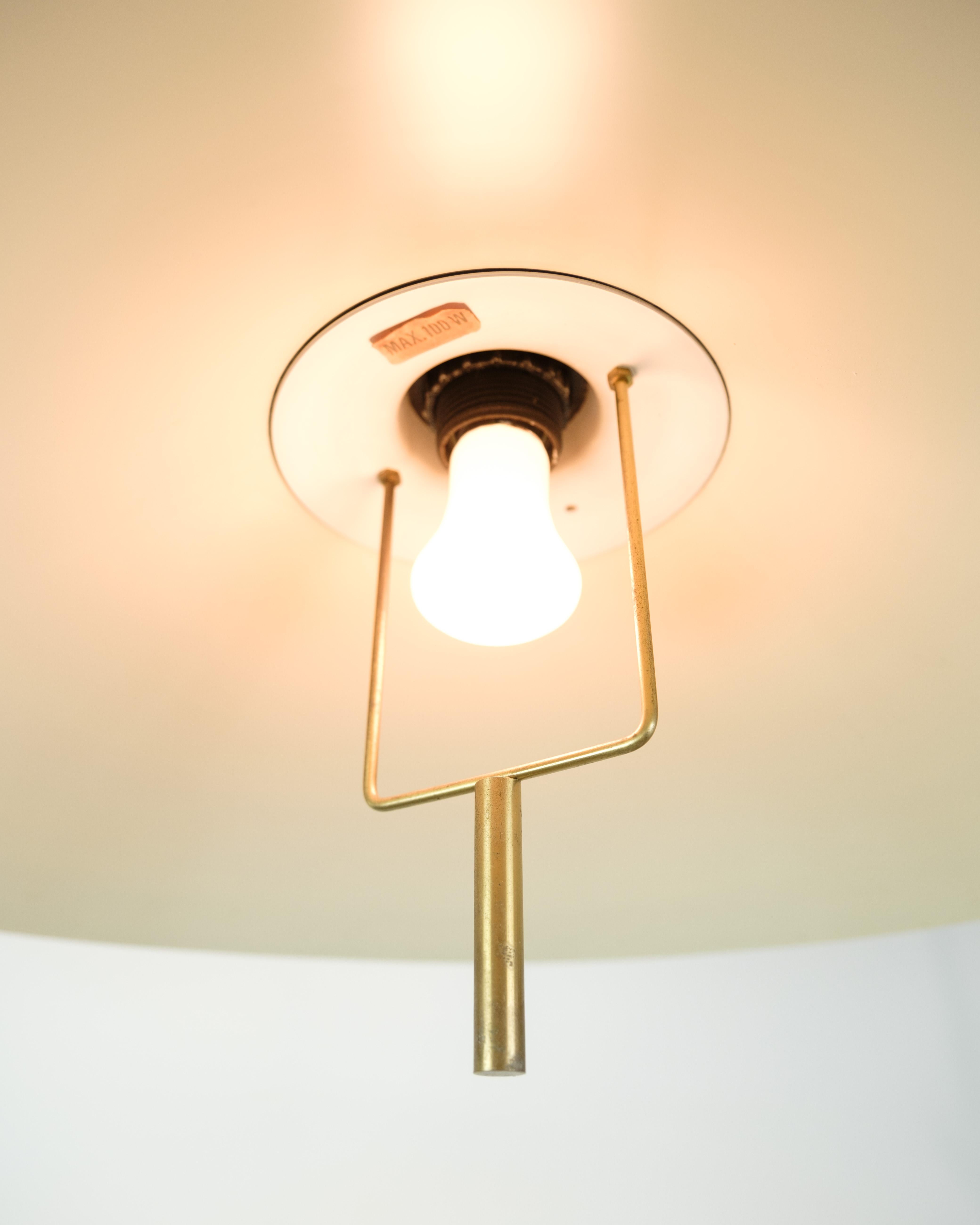 Danish Ceiling lamp In Brass With a Counterweight Pendant, Made by Lyfa From 1960s For Sale