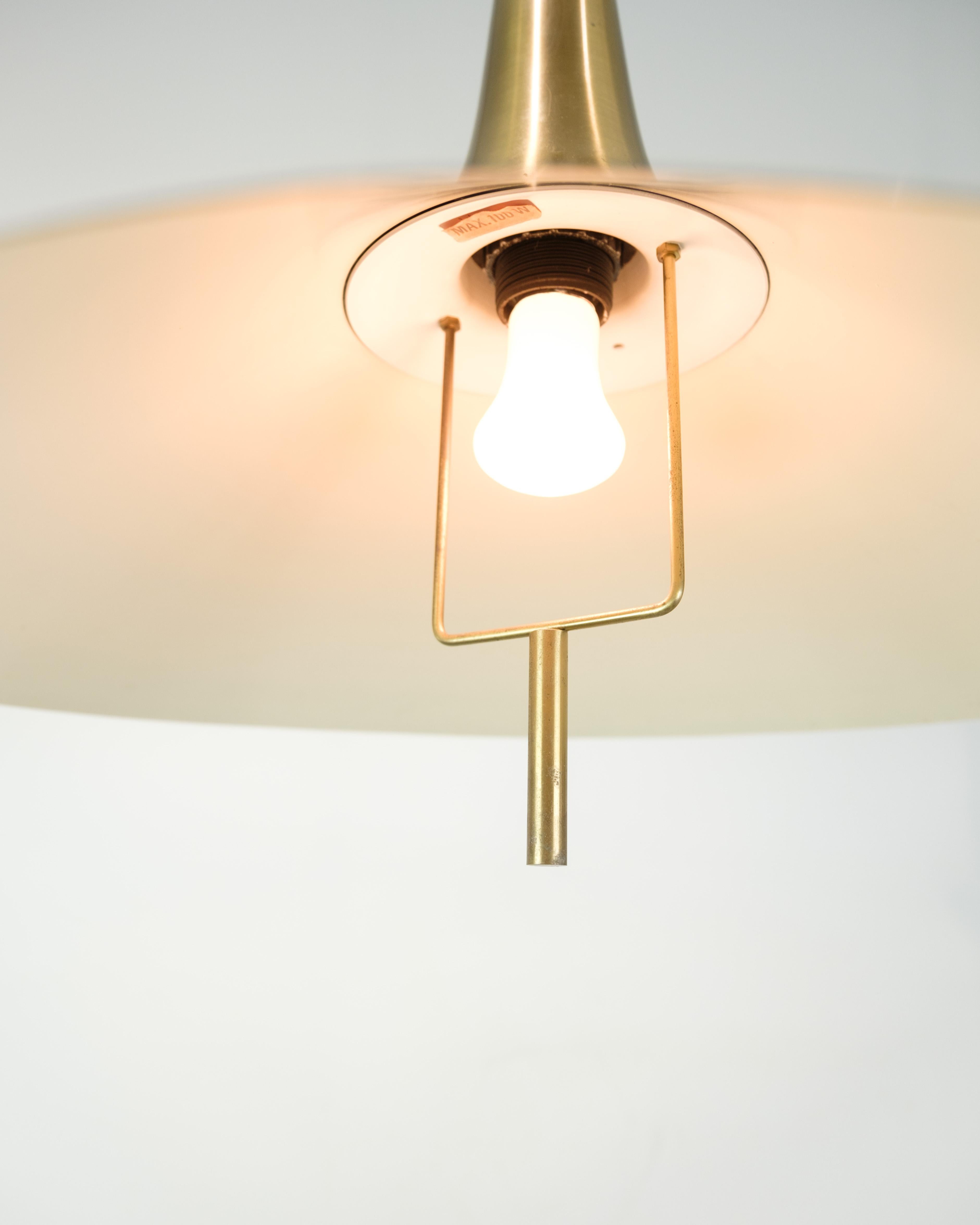 Ceiling lamp In Brass With a Counterweight Pendant, Made by Lyfa From 1960s In Good Condition For Sale In Lejre, DK