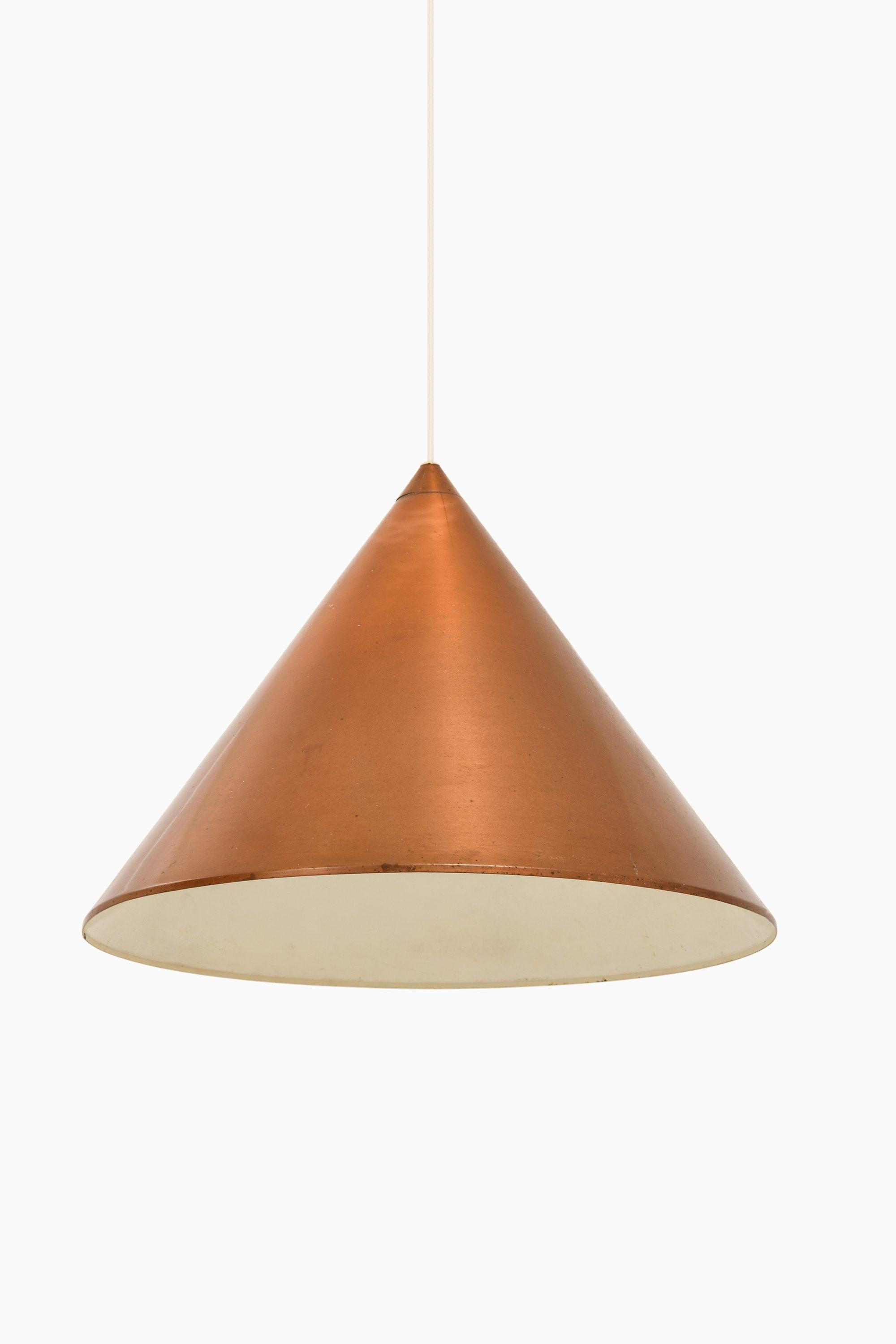 Scandinavian Modern Ceiling Lamp in Copper, 1960's For Sale