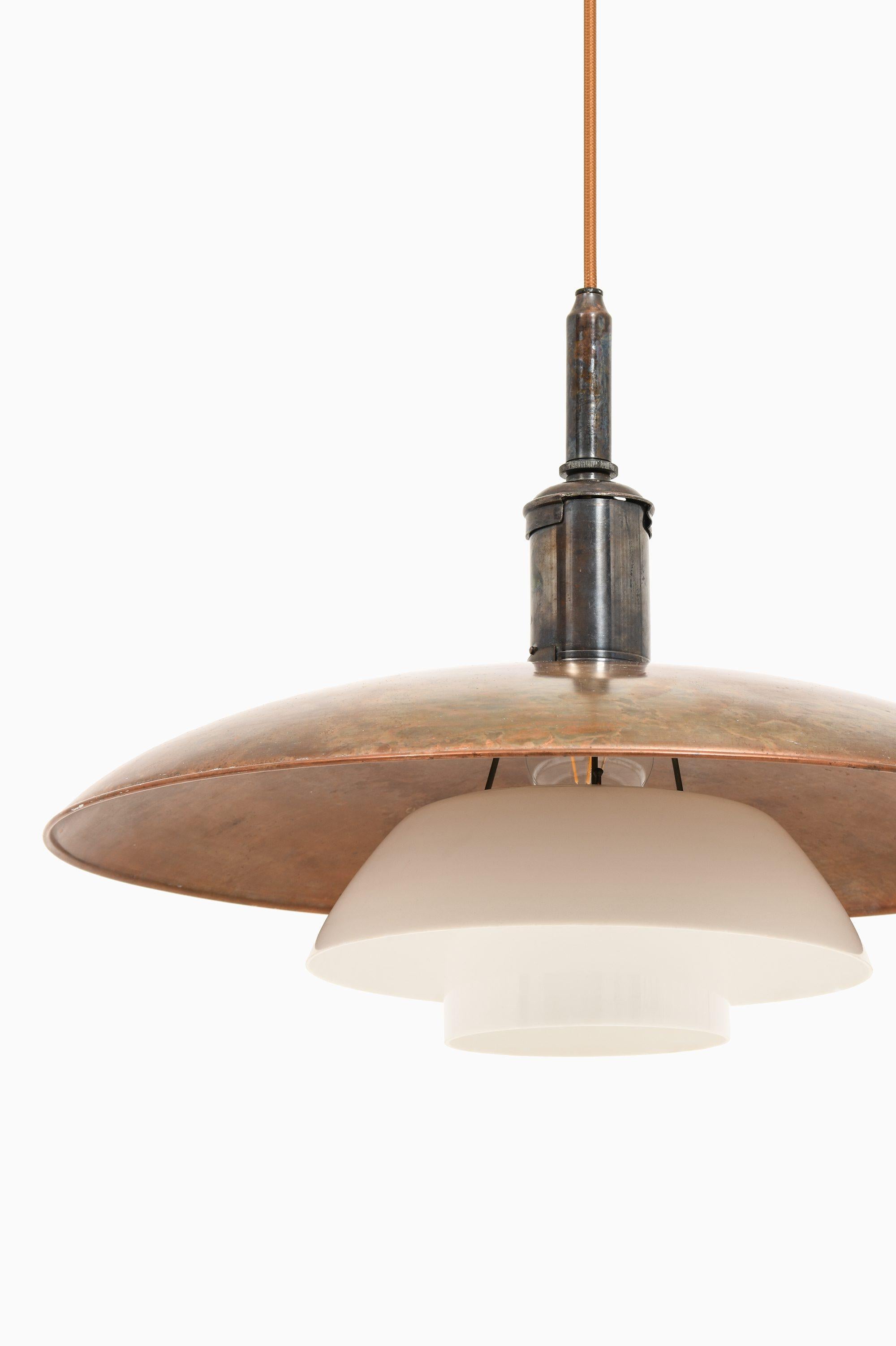 Scandinave moderne Plafonnier en cuivre et verre de Poul Henningsen, années 1930 en vente
