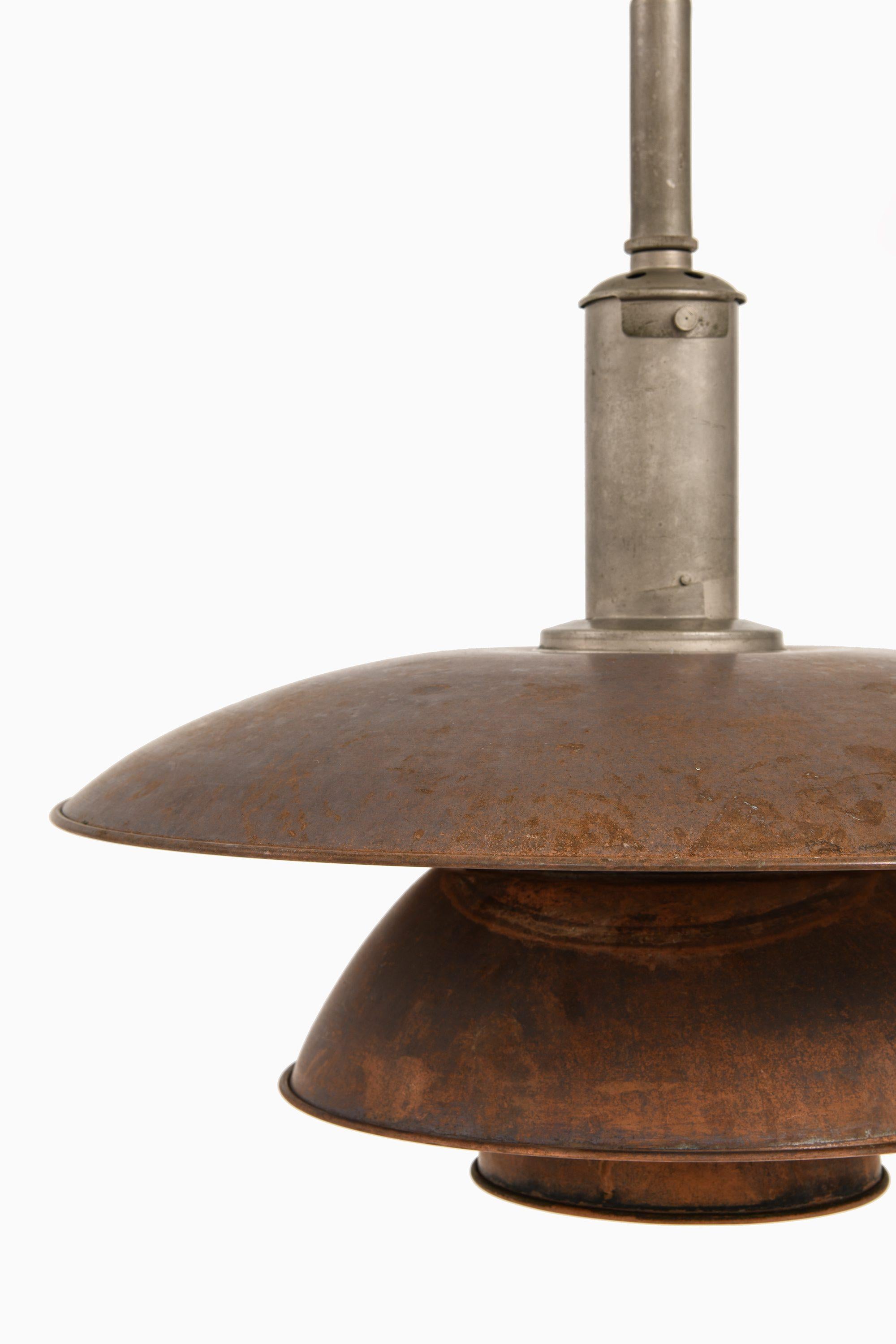 Danish Ceiling Lamp in Copper and Nickel Plated Steel by Poul Henningsen, 1920's For Sale