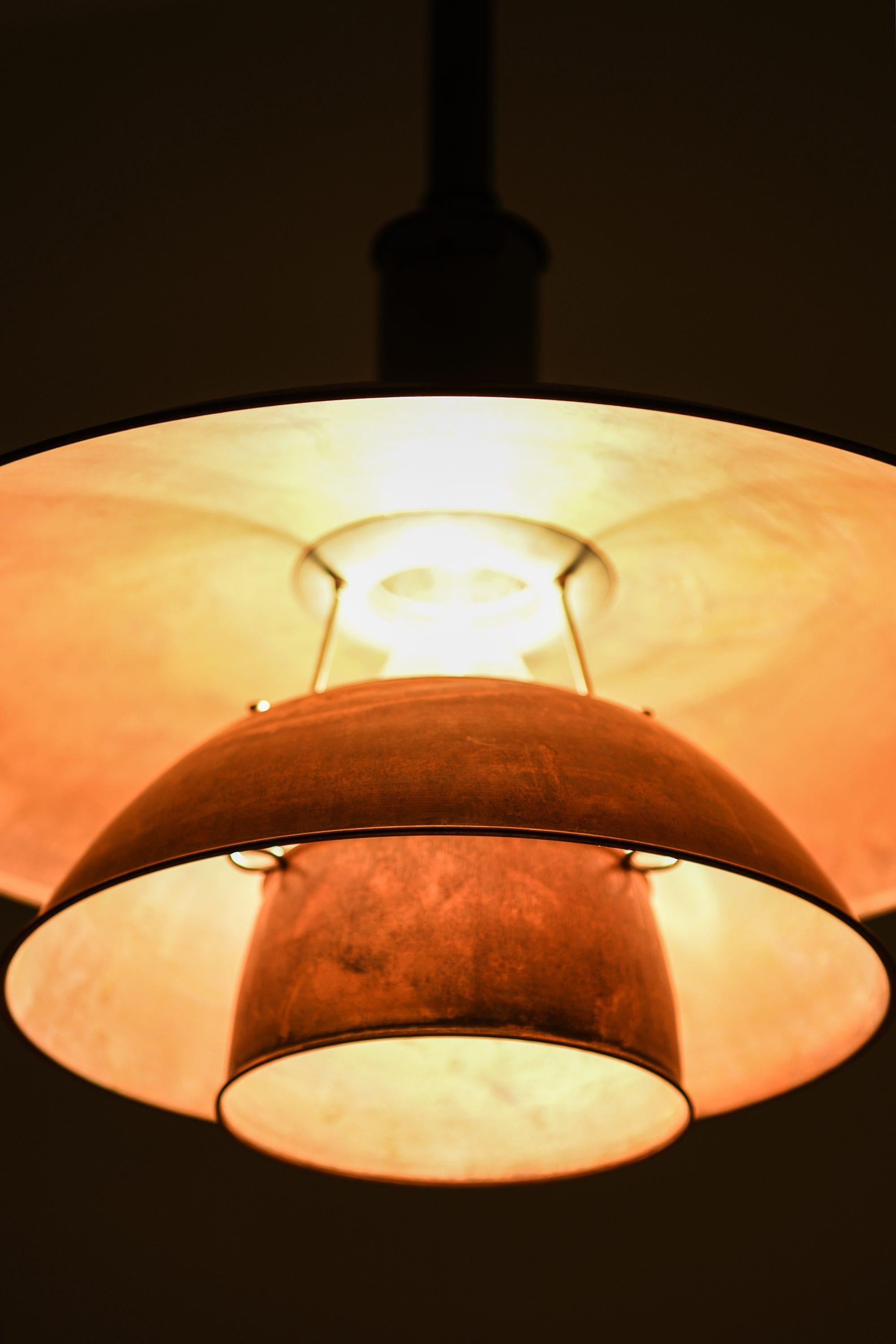 Ceiling Lamp in Copper and Nickel Plated Steel by Poul Henningsen, 1920's For Sale 2