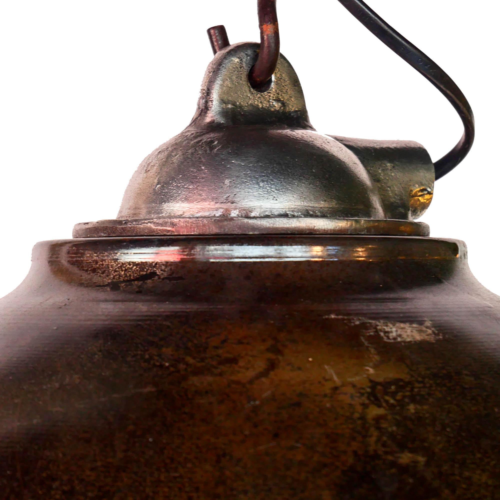 Ceiling Lamp in Steel, Natural Patina, France, circa 1950-1959 For Sale 3