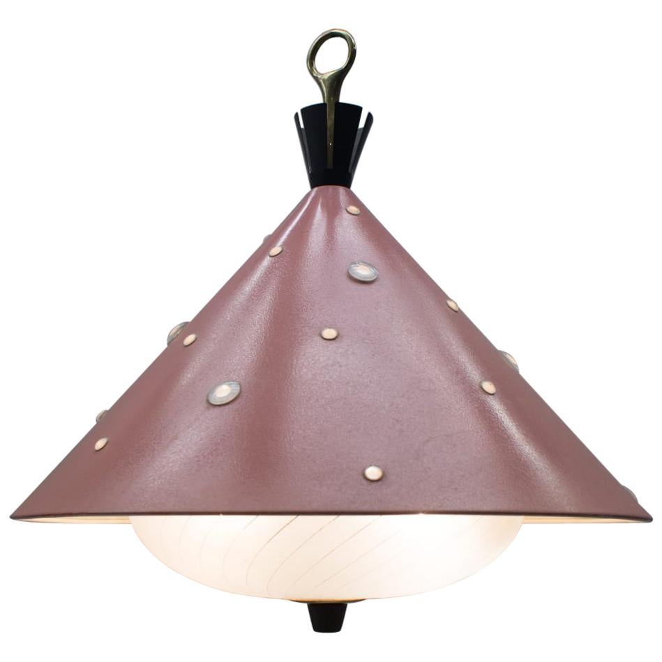 Mid-Century Modern Ceiling Lamp in the Manner Arredoluce / Angelo Lelli, Italy, 1950s
