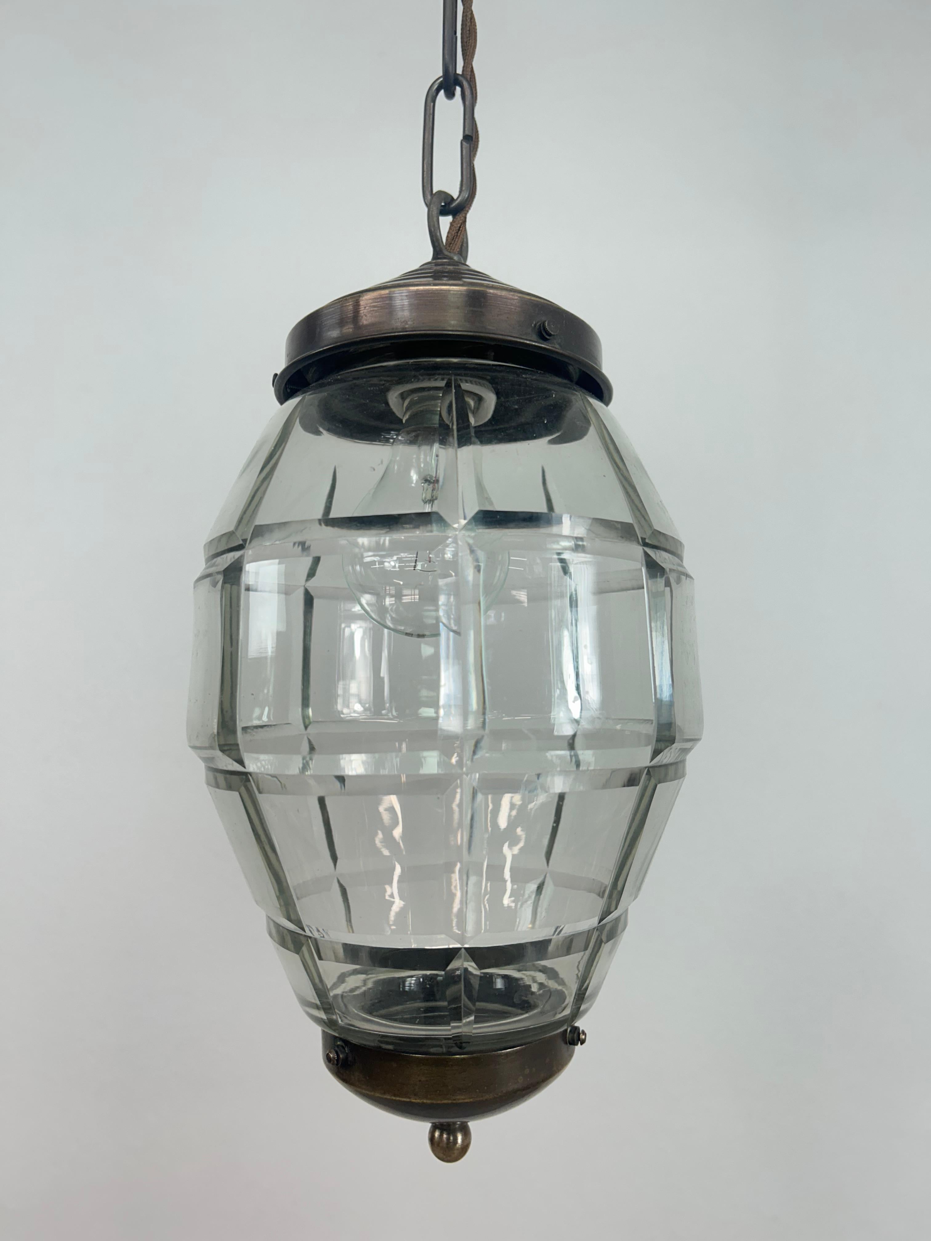 Austrian Ceiling Lamp in the Style of Adolf Loos For Sale