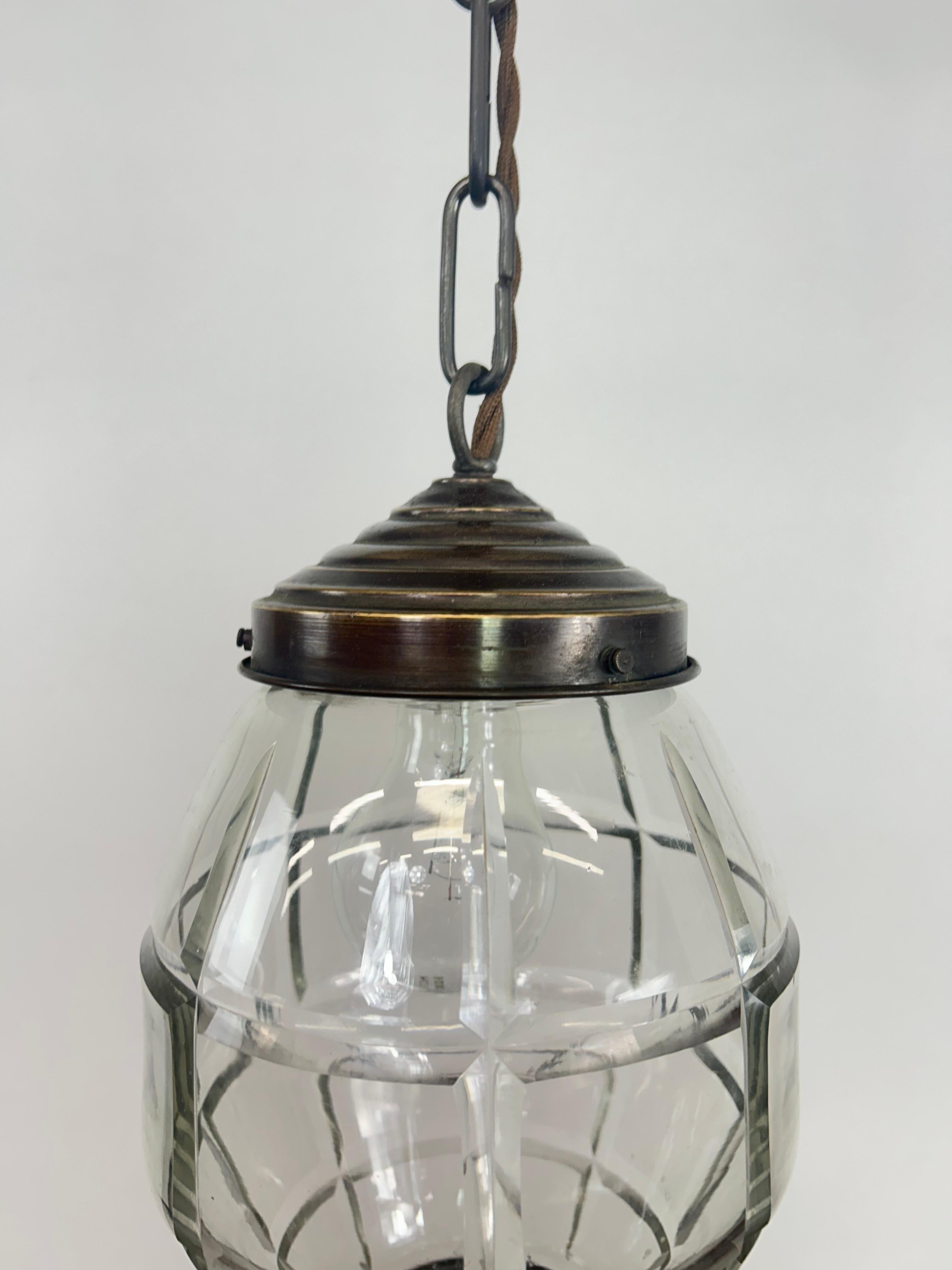 Early 20th Century Ceiling Lamp in the Style of Adolf Loos For Sale