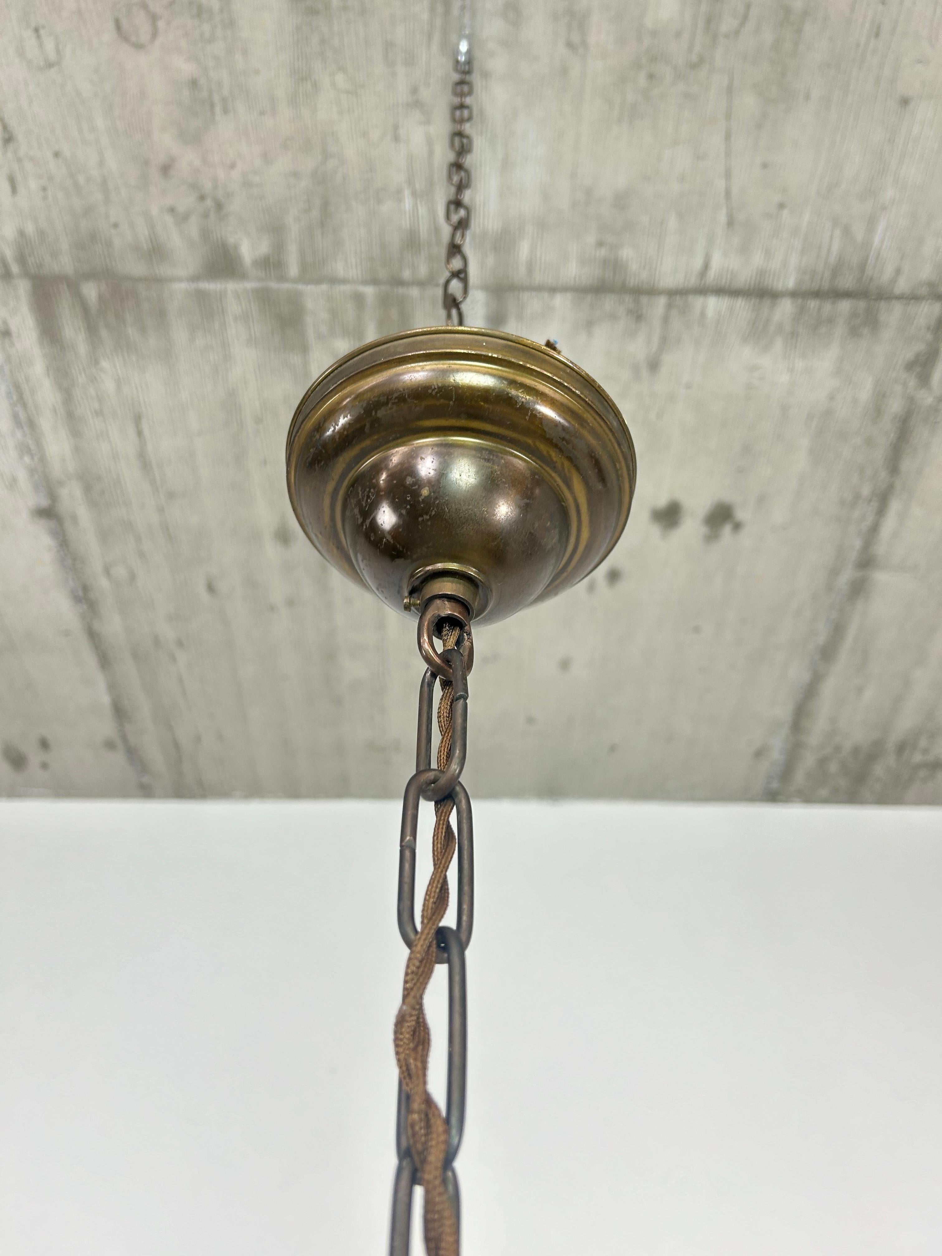Brass Ceiling Lamp in the Style of Adolf Loos For Sale