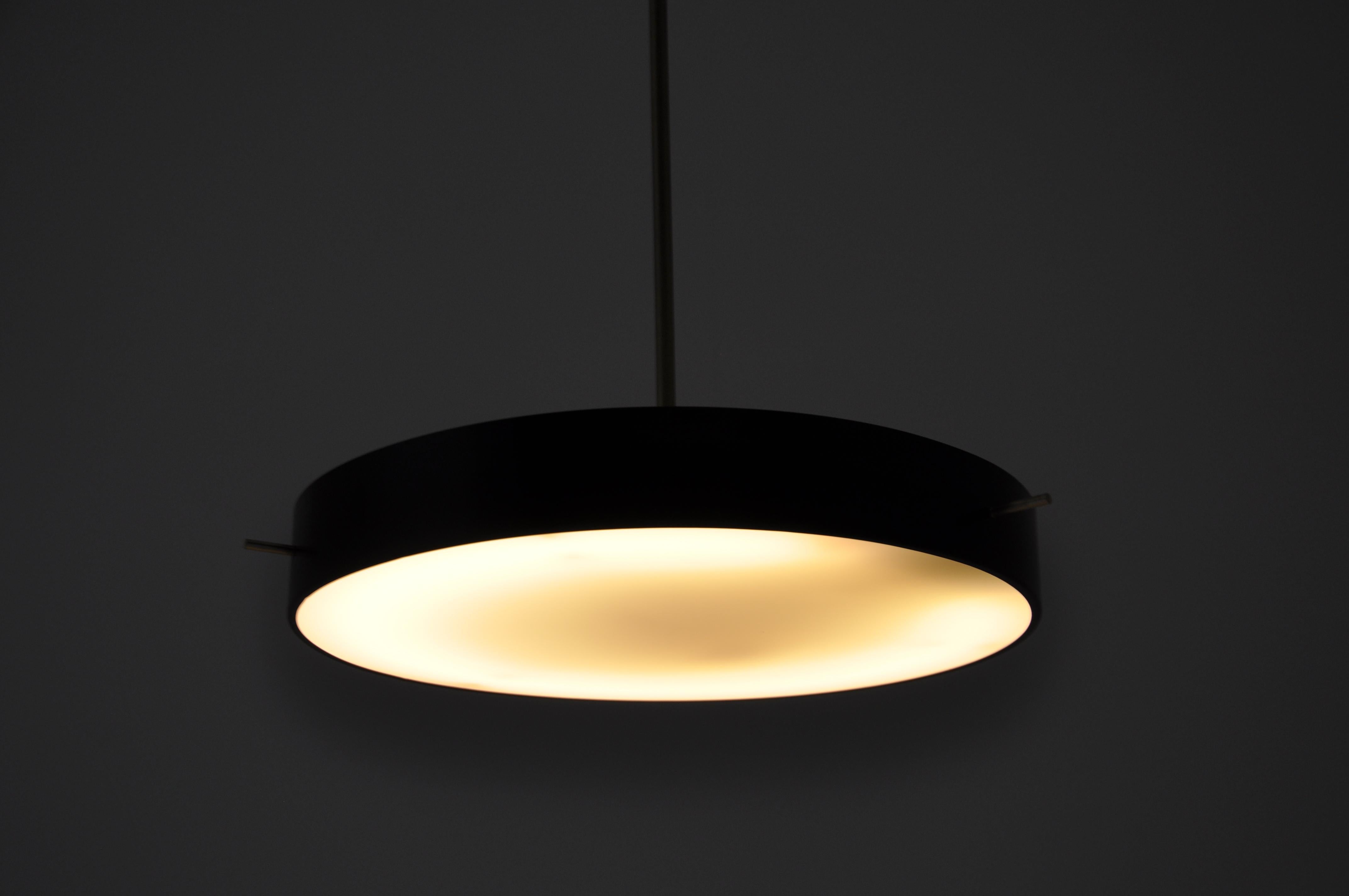 Mid-Century Modern Ceiling Lamp in the Style of Tito Agnoli, 1950s For Sale