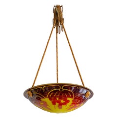 Ceiling Lamp Leverre Francais 'Orange'