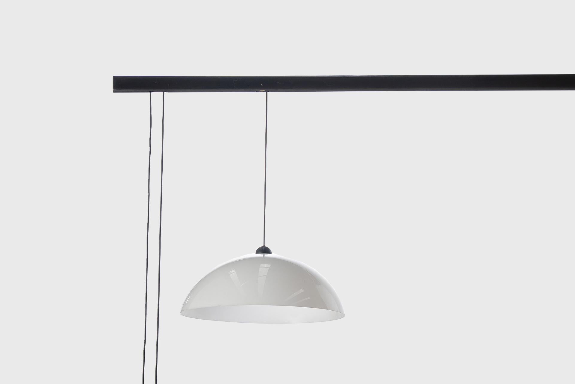 Ceiling Lamp L'impiccato 
Manufactured by Artemide Italy, 1978
Steel, Iron

220 cm length, adjustable height
88,6 in length, adjustable height
