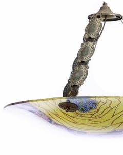 Ceiling Lamp, Loys Lucha French, Early 20th Century Art Deco