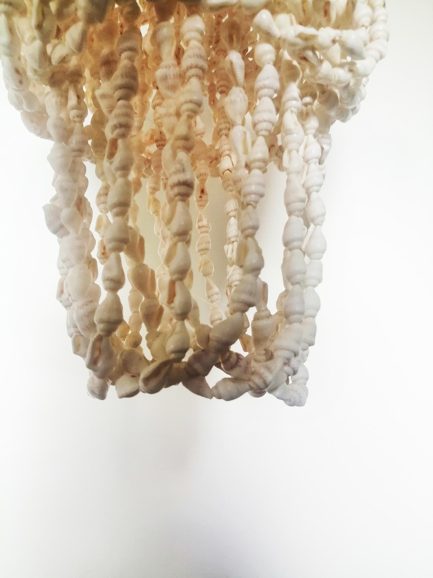 Ceiling Lamp  Shell Made with Natural Shells, Spain For Sale 4