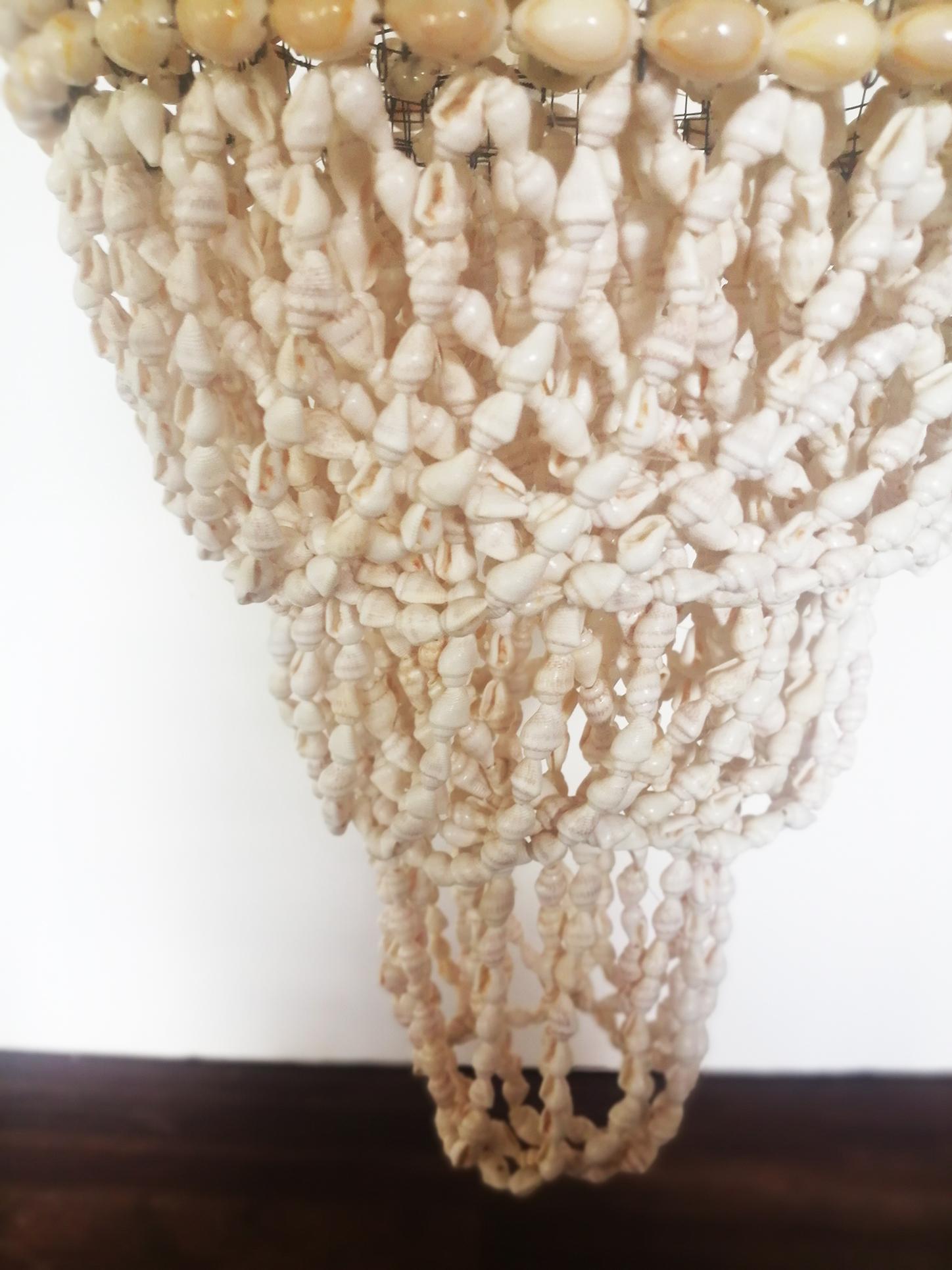 Ceiling Lamp  Shell Made with Natural Shells, Spain For Sale 2