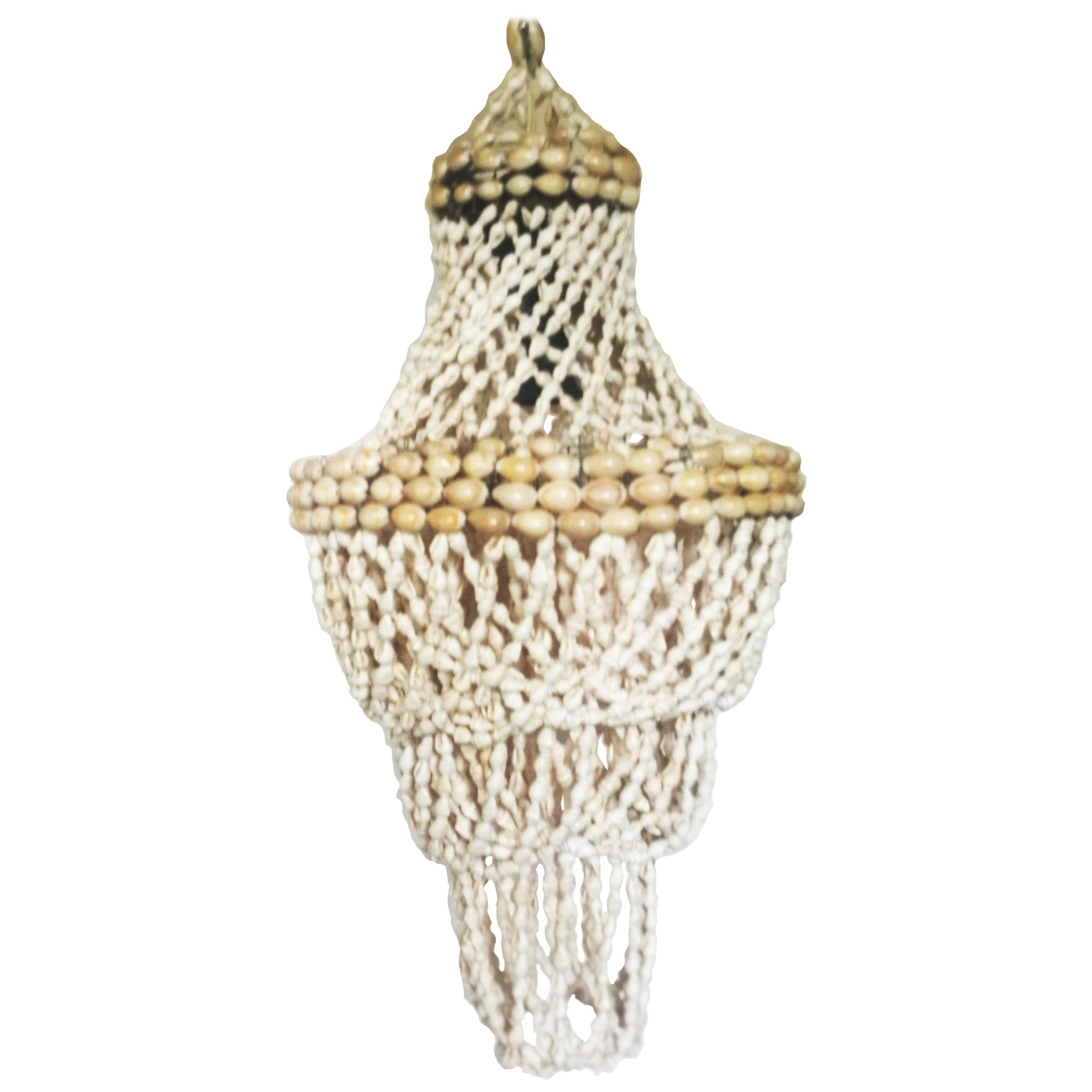 Ceiling Lamp  Shell Made with Natural Shells, Spain