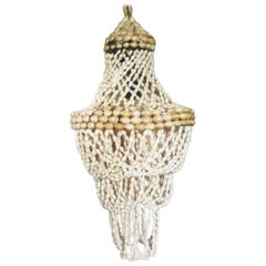 Shell Ceiling Lamp Made with Natural Shells, Spain