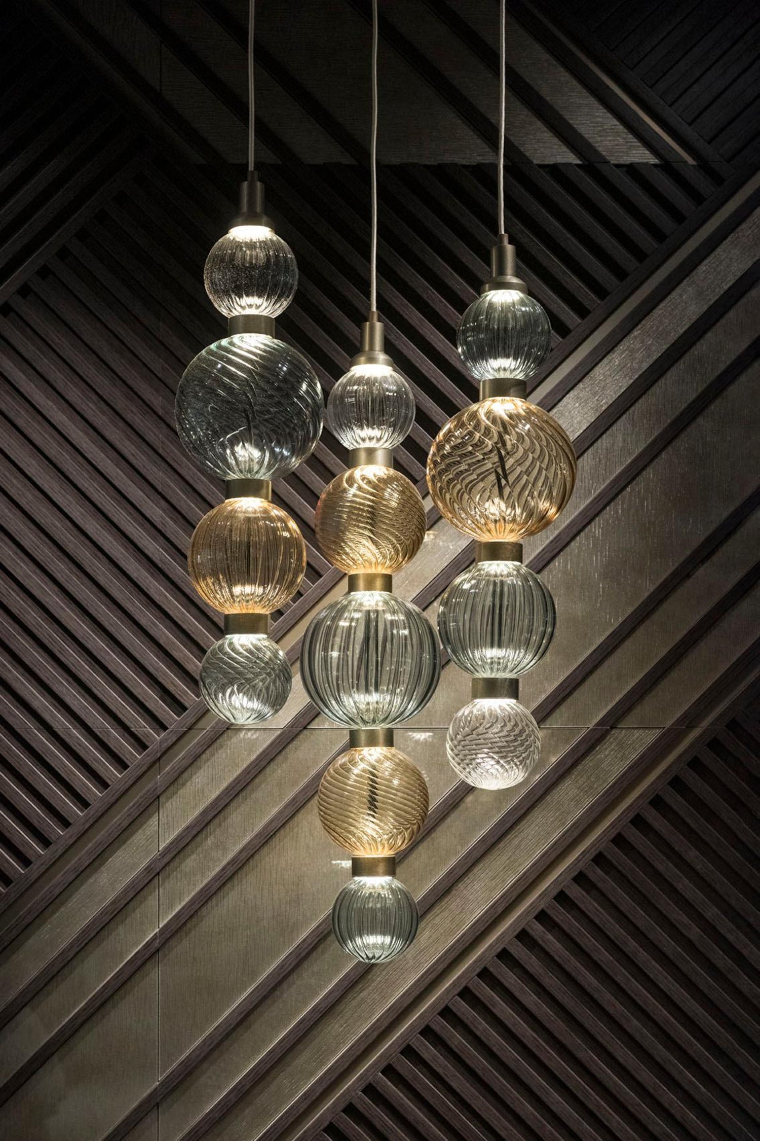 Ceiling Lamp Metal Frame Spheres Pyrex Glass In Different Color Led Lighting For Sale At 1stdibs