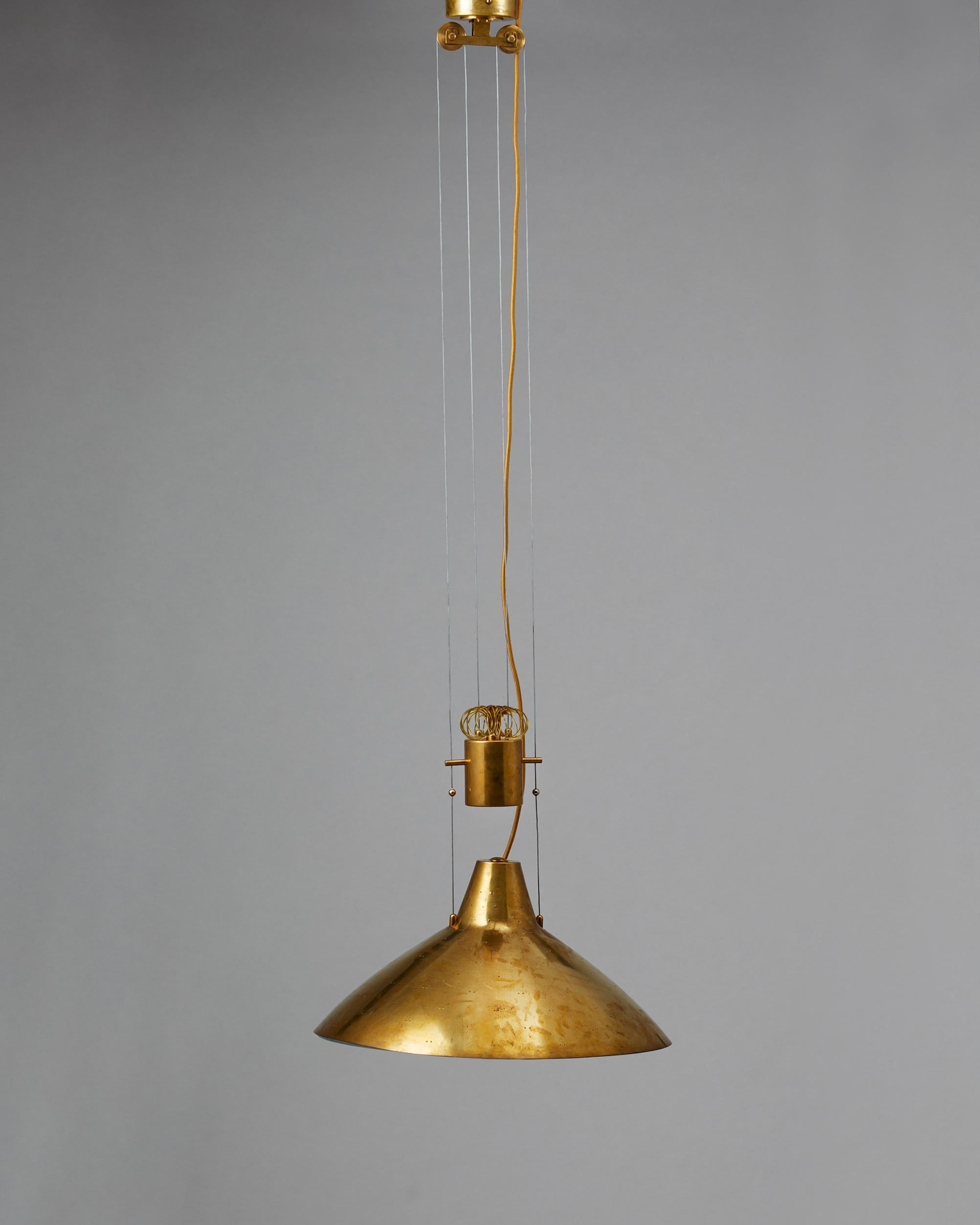 Finnish Ceiling Lamp Model ’10166’ Designed by Paavo Tynell for Taito Oy, Finland, 1950