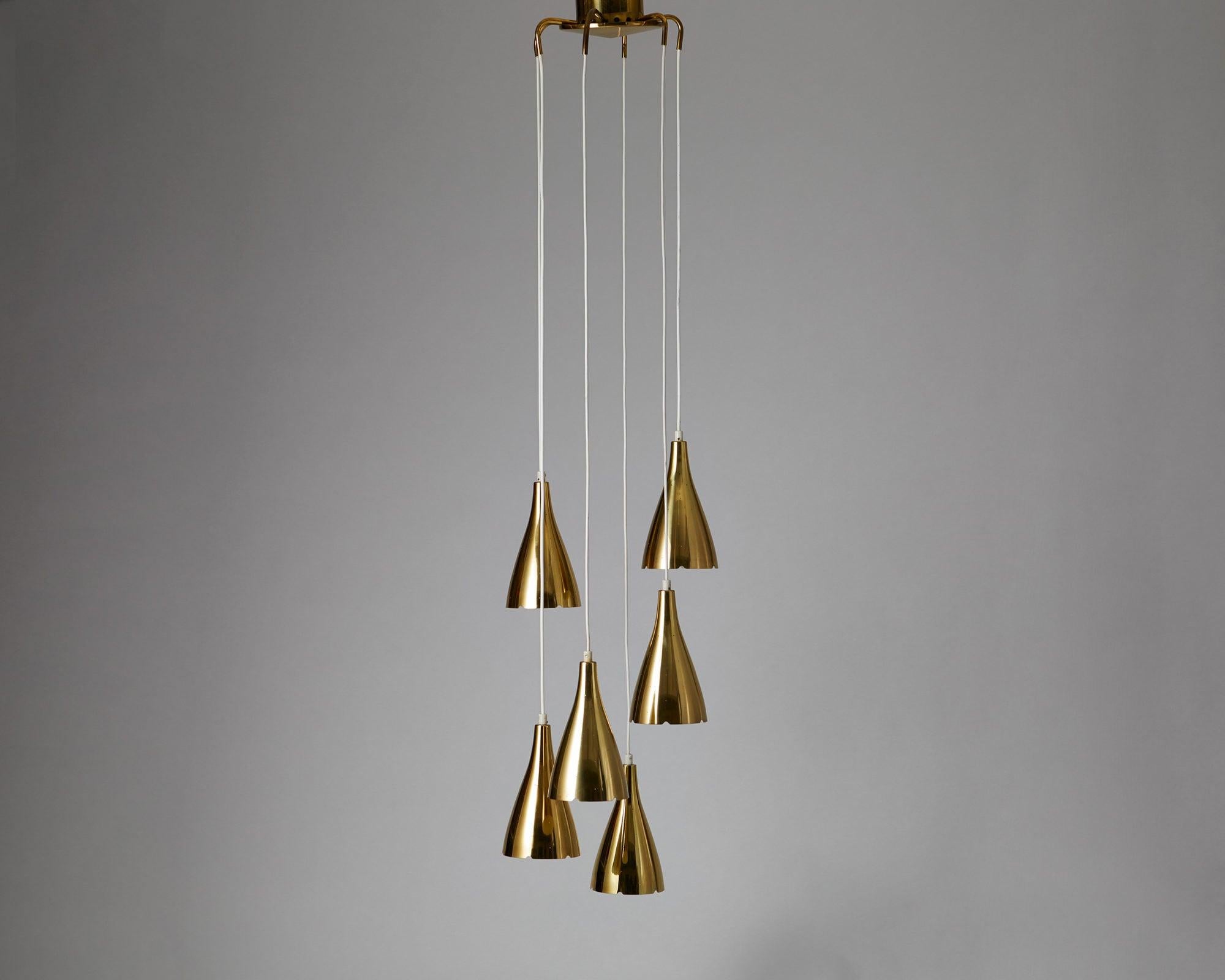 Mid-Century Modern Ceiling Lamp Model 1994-1996 Designed, Paavo Tynell for Taito Oy, Finland, 1953