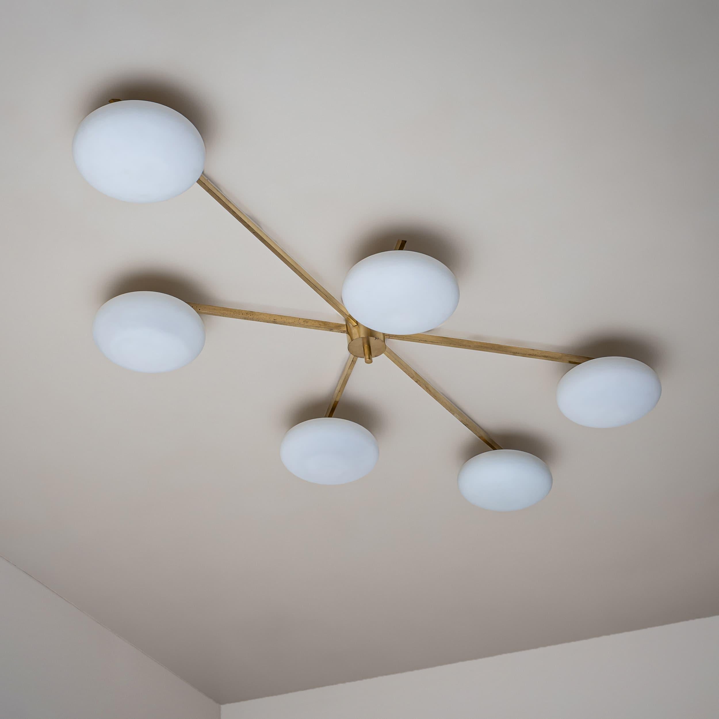 Ceiling Lamp Model “6 Lune” by Angelo Lelli (1911–1979), Edition Arredoluce For Sale 4