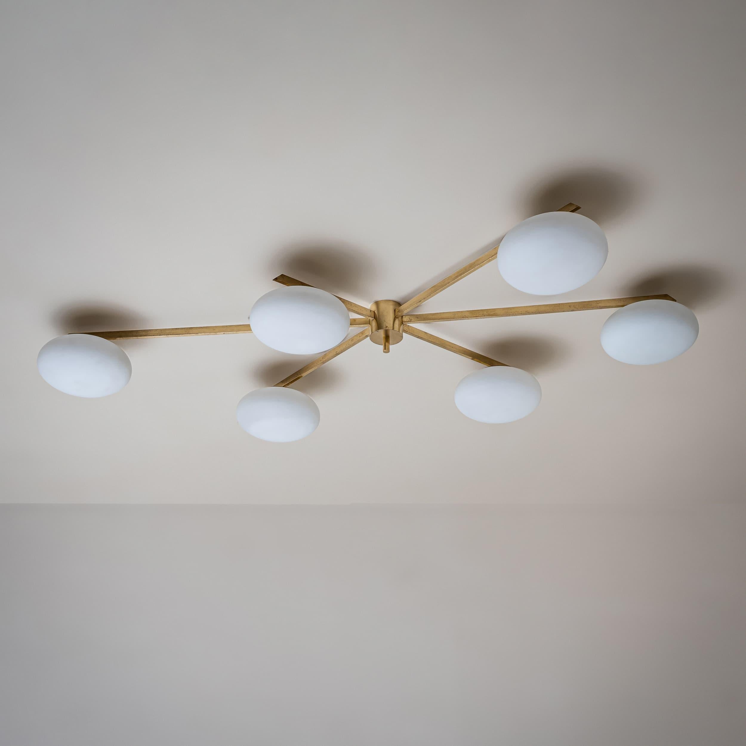 Ceiling Lamp Model “6 Lune” by Angelo Lelli (1911–1979), Edition Arredoluce For Sale 5