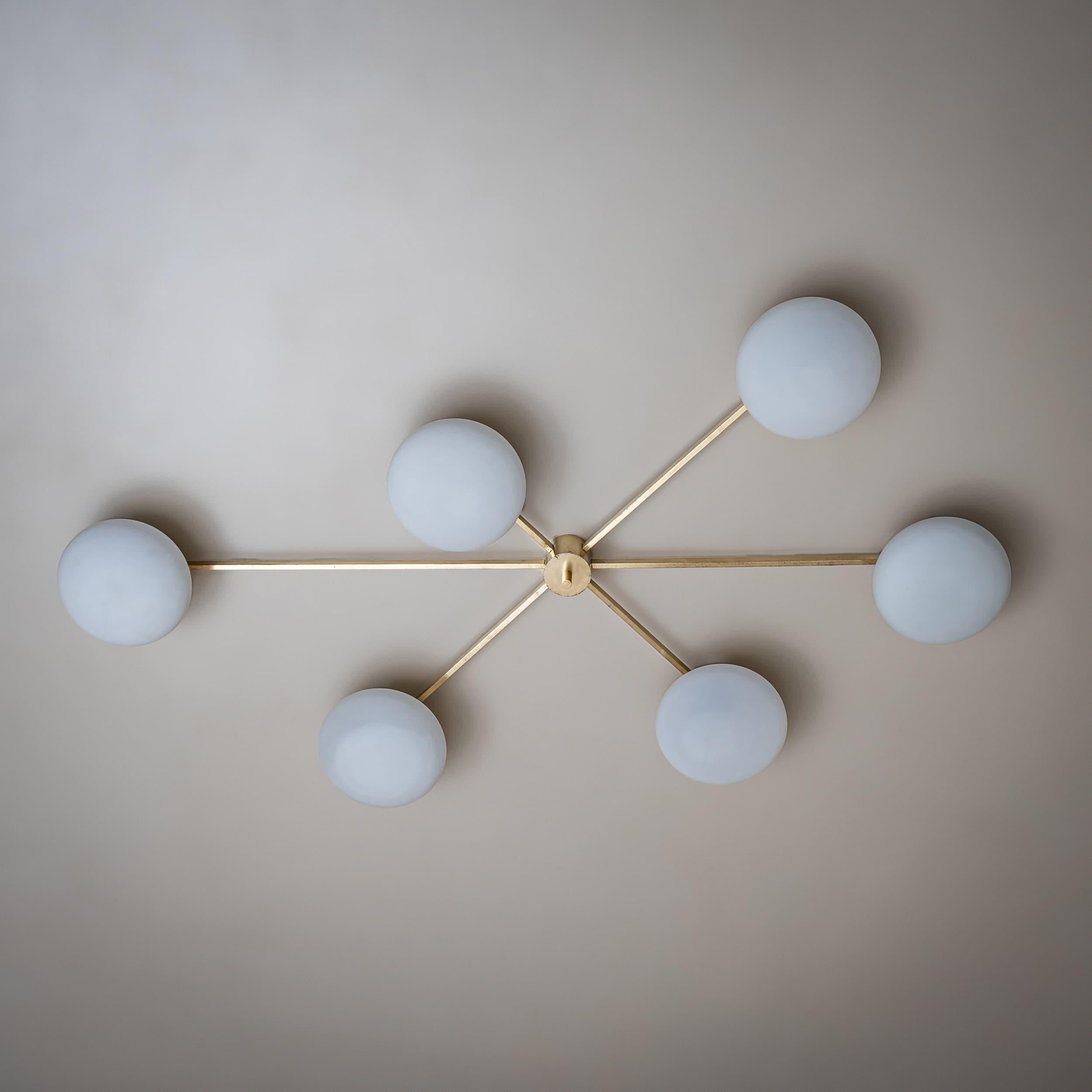 Italian Ceiling Lamp Model “6 Lune” by Angelo Lelli (1911–1979), Edition Arredoluce For Sale