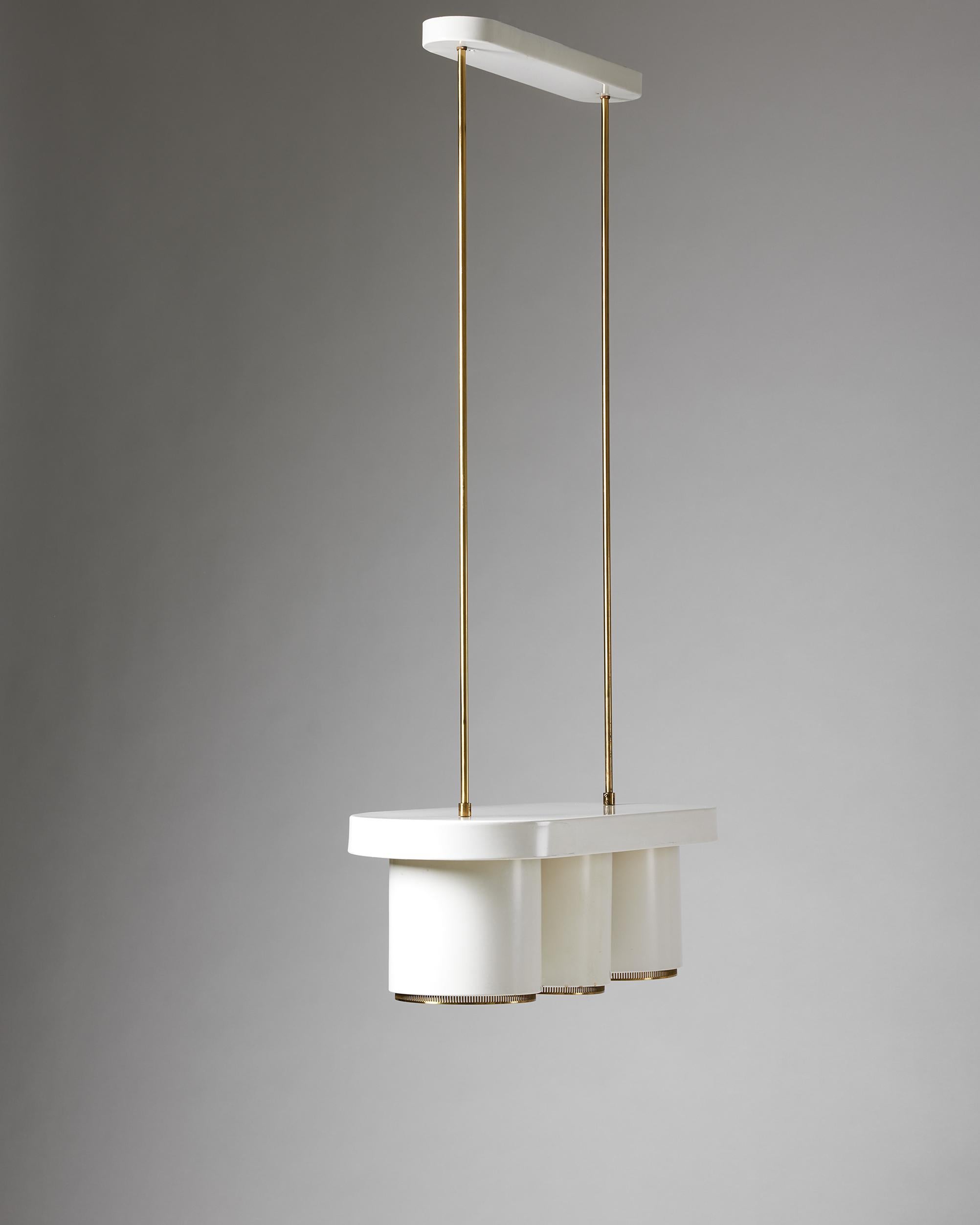 Mid-Century Modern Ceiling lamp, model A203, designed by Alvar Aalto for Valaistustyö, Finland For Sale