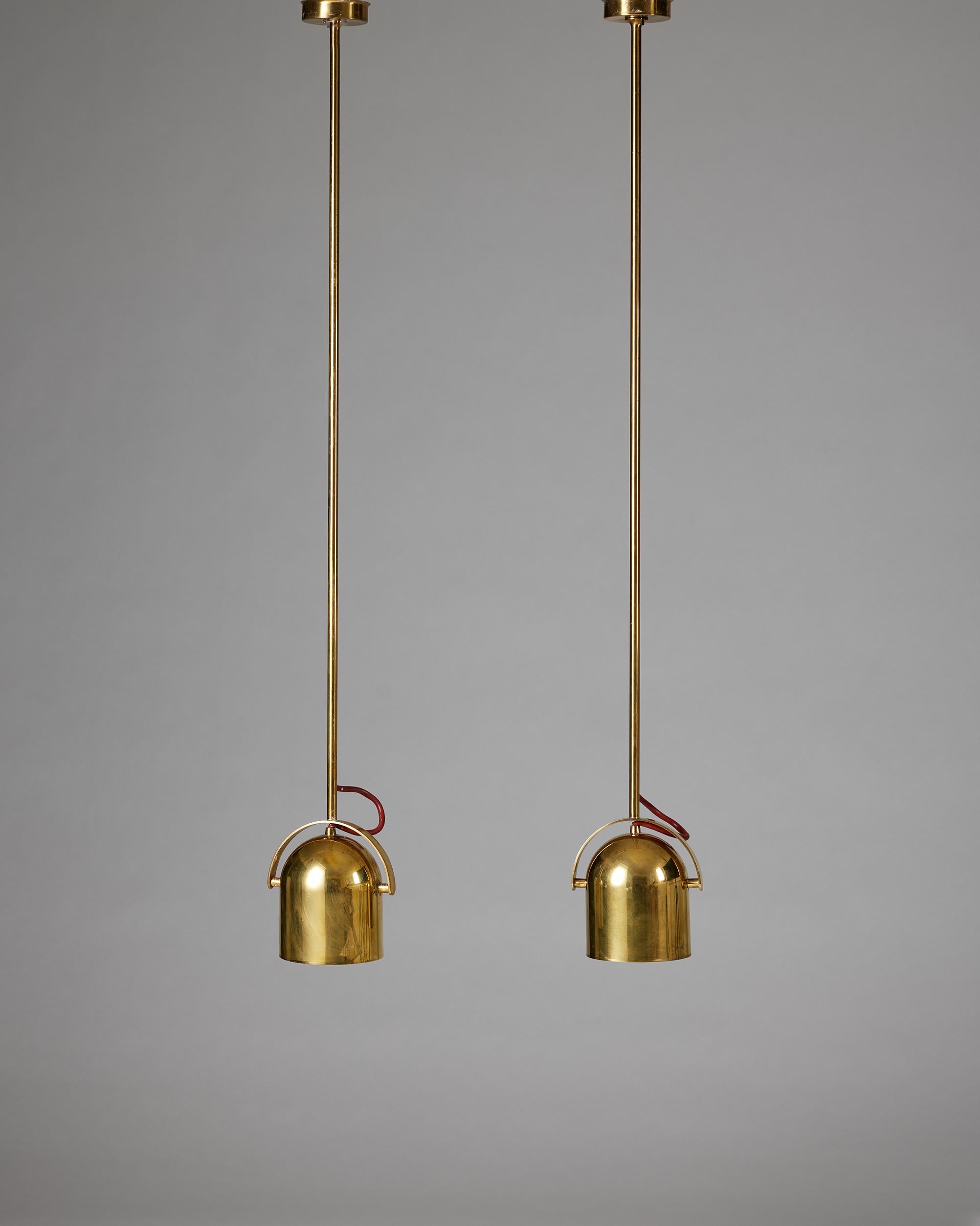 Mid-20th Century Ceiling lamp, model A203, designed by Alvar Aalto for Valaistustyö, Finland For Sale