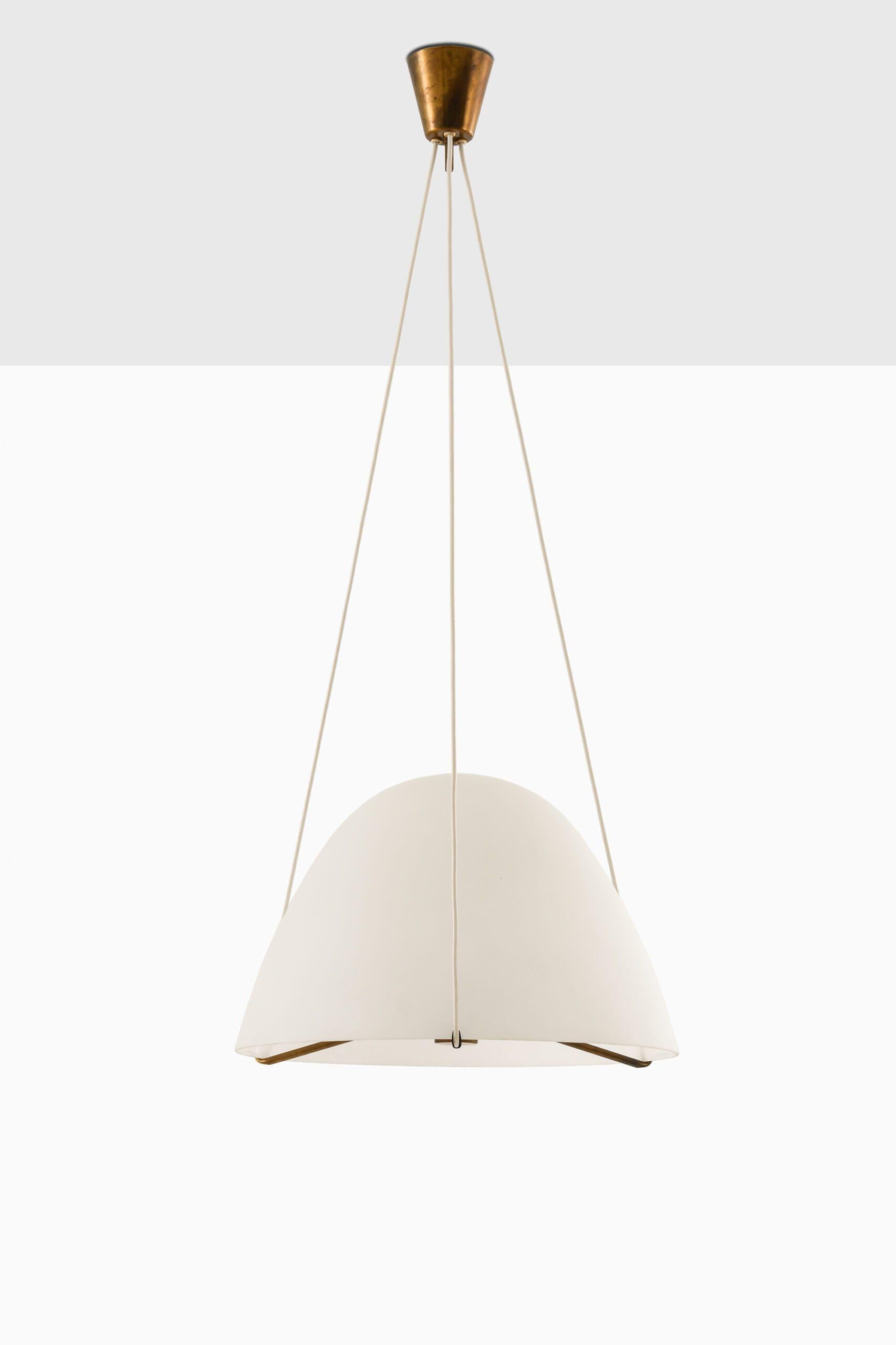 Ceiling Lamp, Model Number 31234, in Opaline Glass by Bertil Brisborg, 1940s

Additional Information:
Material: Opaline Glass
Style: Mid century, Scandinavian
Ceiling Lamp
Produced by Nordiska Kompaniet in Sweden
Dimensions: 
(W x D x H): 55 x 55 x